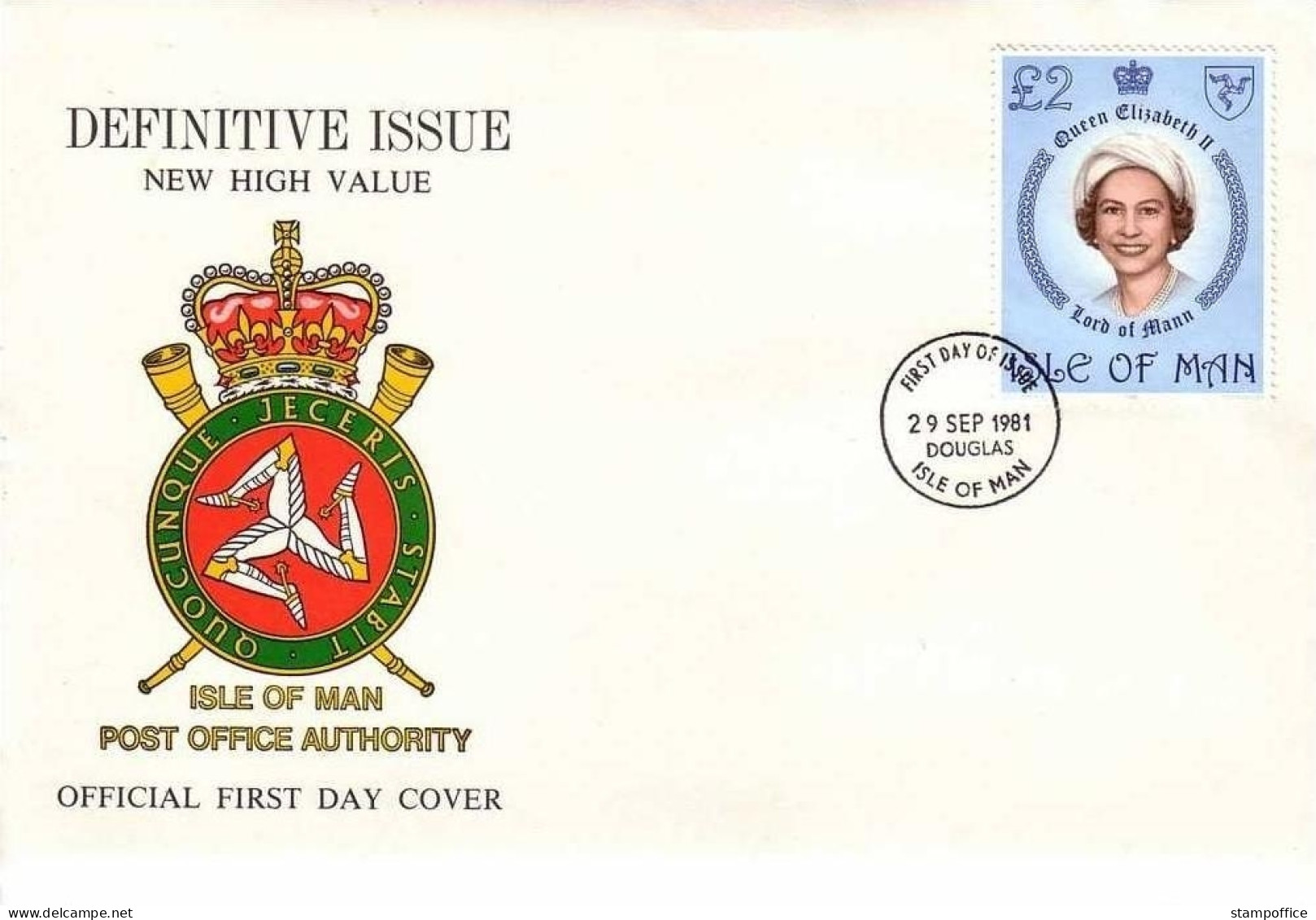 ISLE OF MAN MI-NR. 202 FDC KÖNIGIN ELISABETH II. - Isola Di Man