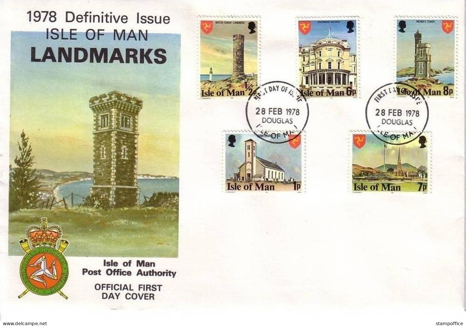 ISLE OF MAN MI-NR. 105-117 FDC BAUWERKE Und LANDESTYPISCHE MOTIVE - Isola Di Man