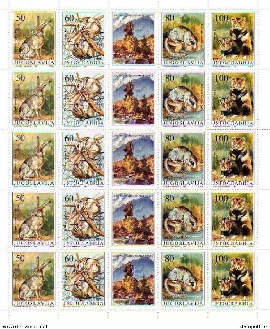 JUGOSLAWIEN MI-NR. 2526-2528 POSTFRISCH(MINT) KLEINBOGEN HASEN UND NAGETIERE 1992 - Rabbits