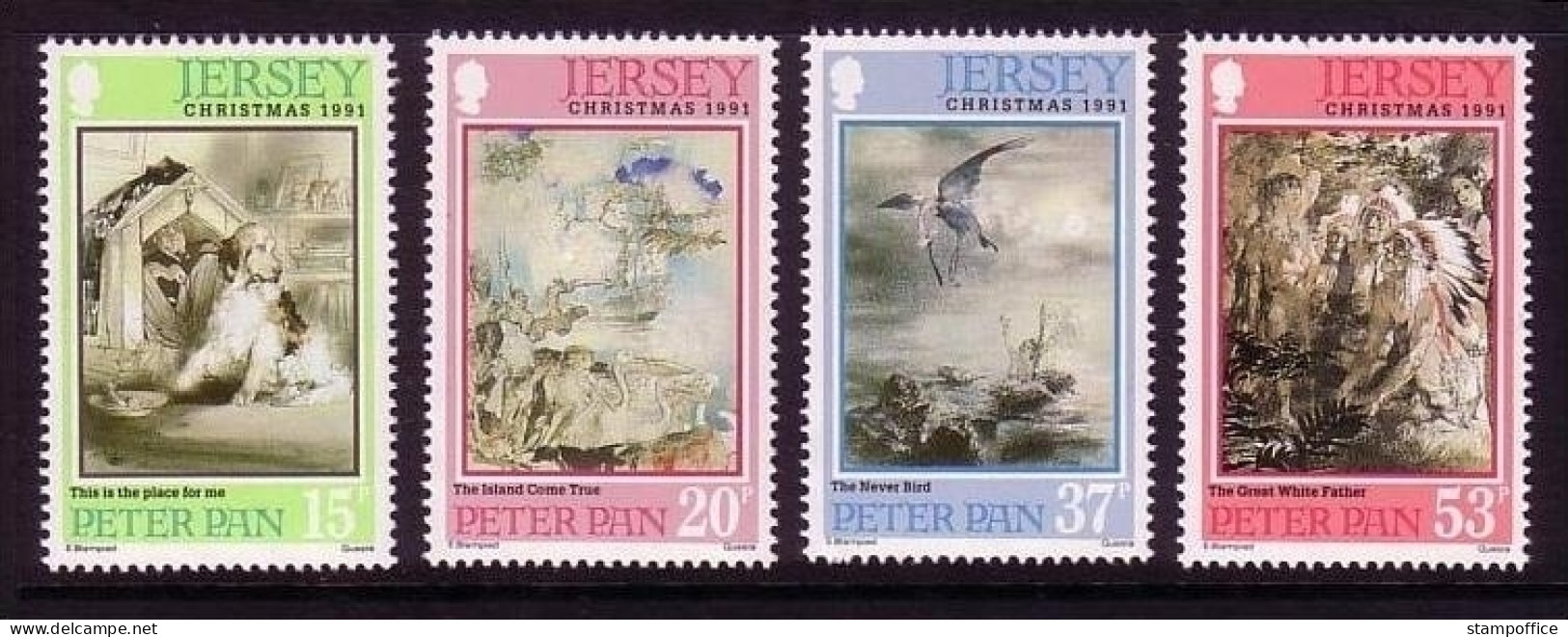 JERSEY MI-NR. 559-562 POSTFRISCH(MINT) WEIHNACHTEN 1991 PETER PAN - Weihnachten