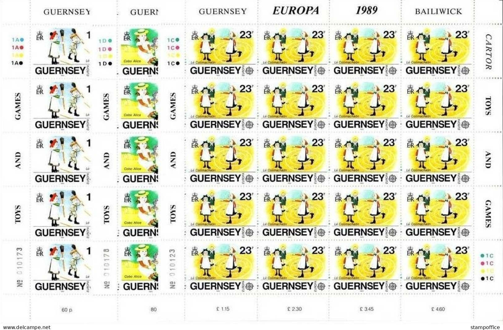 GUERNSEY MI-NR. 449-451 POSTFRISCH(MINT) KLEINBOGEN EUROPA 1989 KINDERSPIELE - 1989