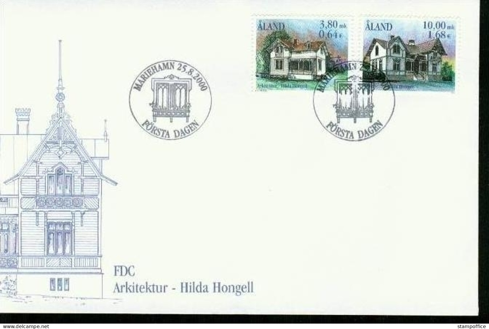 ALAND MI-NR. 179-180 FDC BADEHÄUSER 2000 - Aland