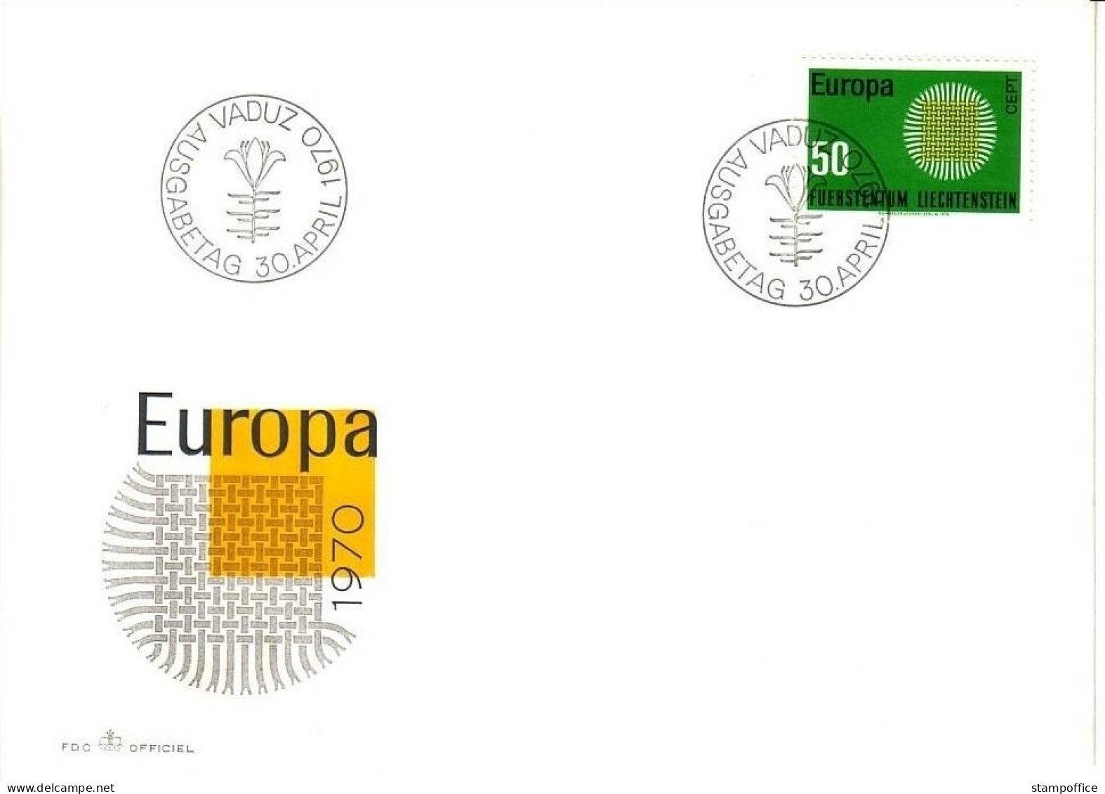 LIECHTENSTEIN MI-NR. 525 FDC CEPT 1970 - 1970