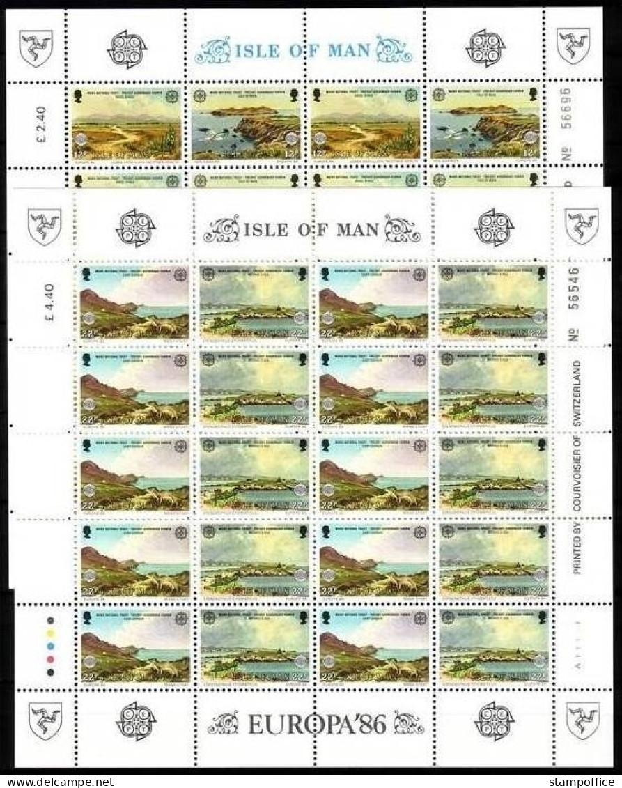 INSEL MAN MI-NR. 307-310 POSTFRISCH(MINT) KLEINBOGENSATZ EUROPA 1986 NATUR- Und UMWELTSCHUTZ HERMELIN - 1986