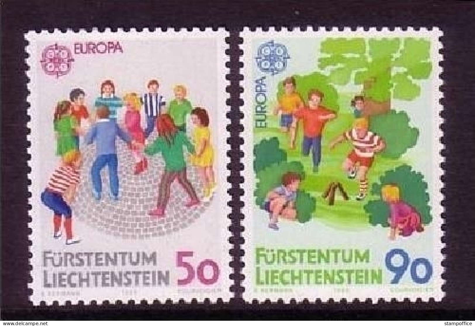 LIECHTENSTEIN MI-NR. 960-961 POSTFRISCH EUROPA 1989 KINDERSPIELE - 1989