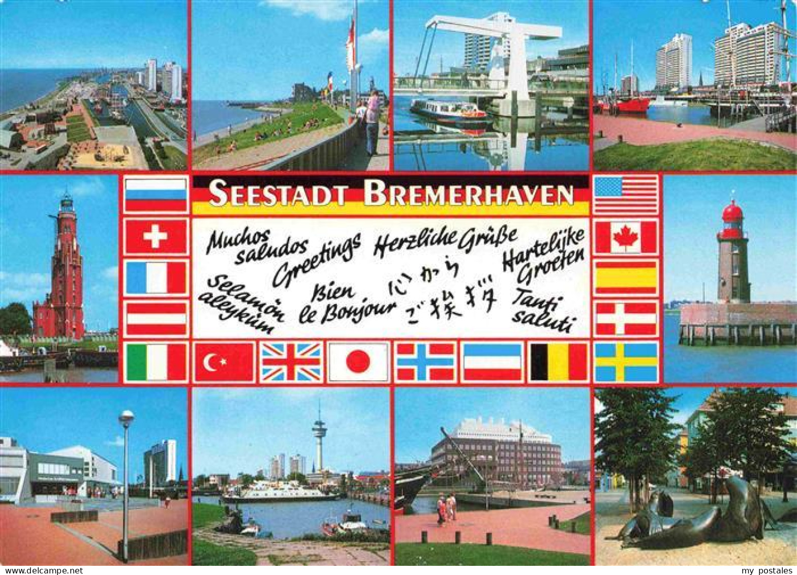 73968225 BREMERHAVEN Teilansichten Seestadt Hafen Columbuskaje Leuchtturm Nation - Bremerhaven