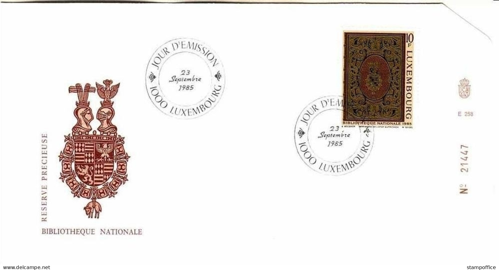 LUXEMBOURG MI-NR. 1137 FDC NATIONALBIBLIOTHEK - FDC