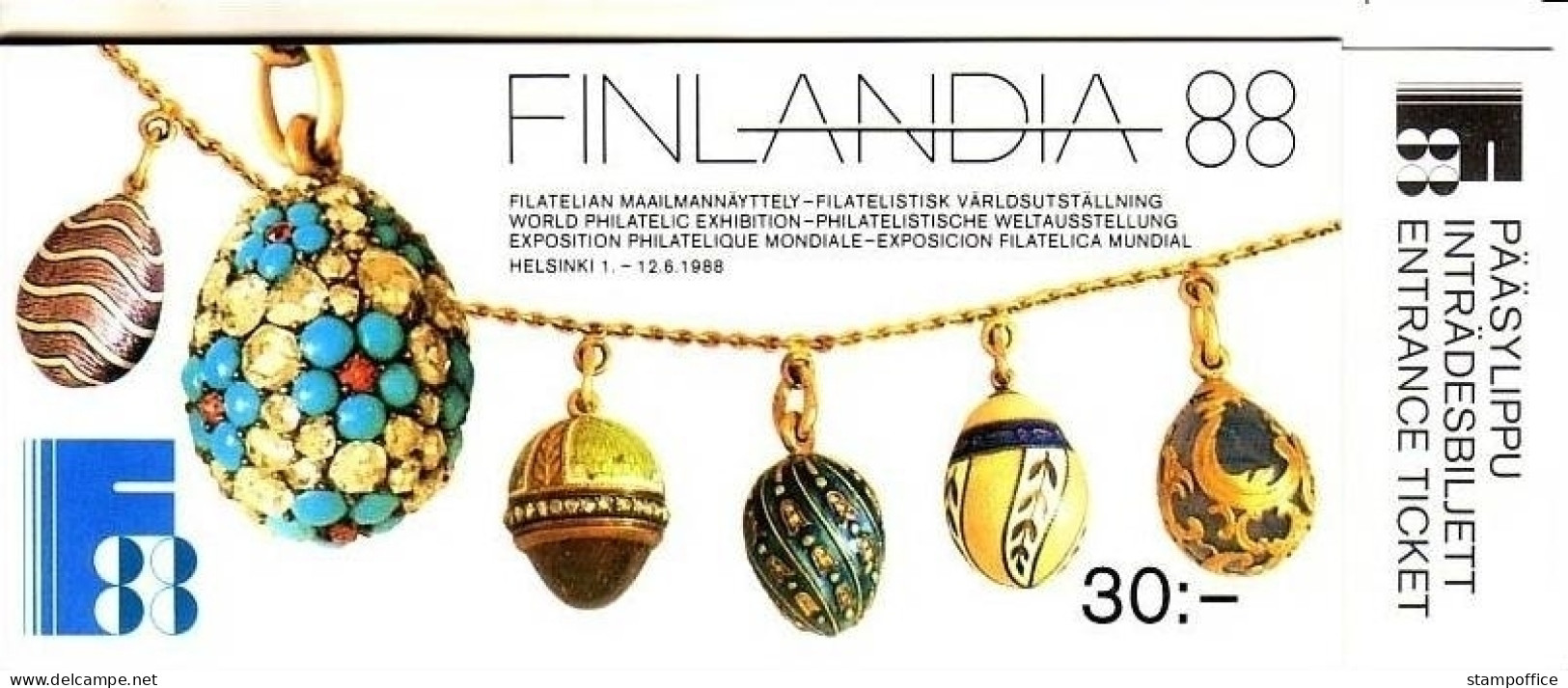 FINNLAND MH 21 POSTFRISCH(MINT) FINNLANDIA '81 AGATHON FABERGÉ - Postzegelboekjes