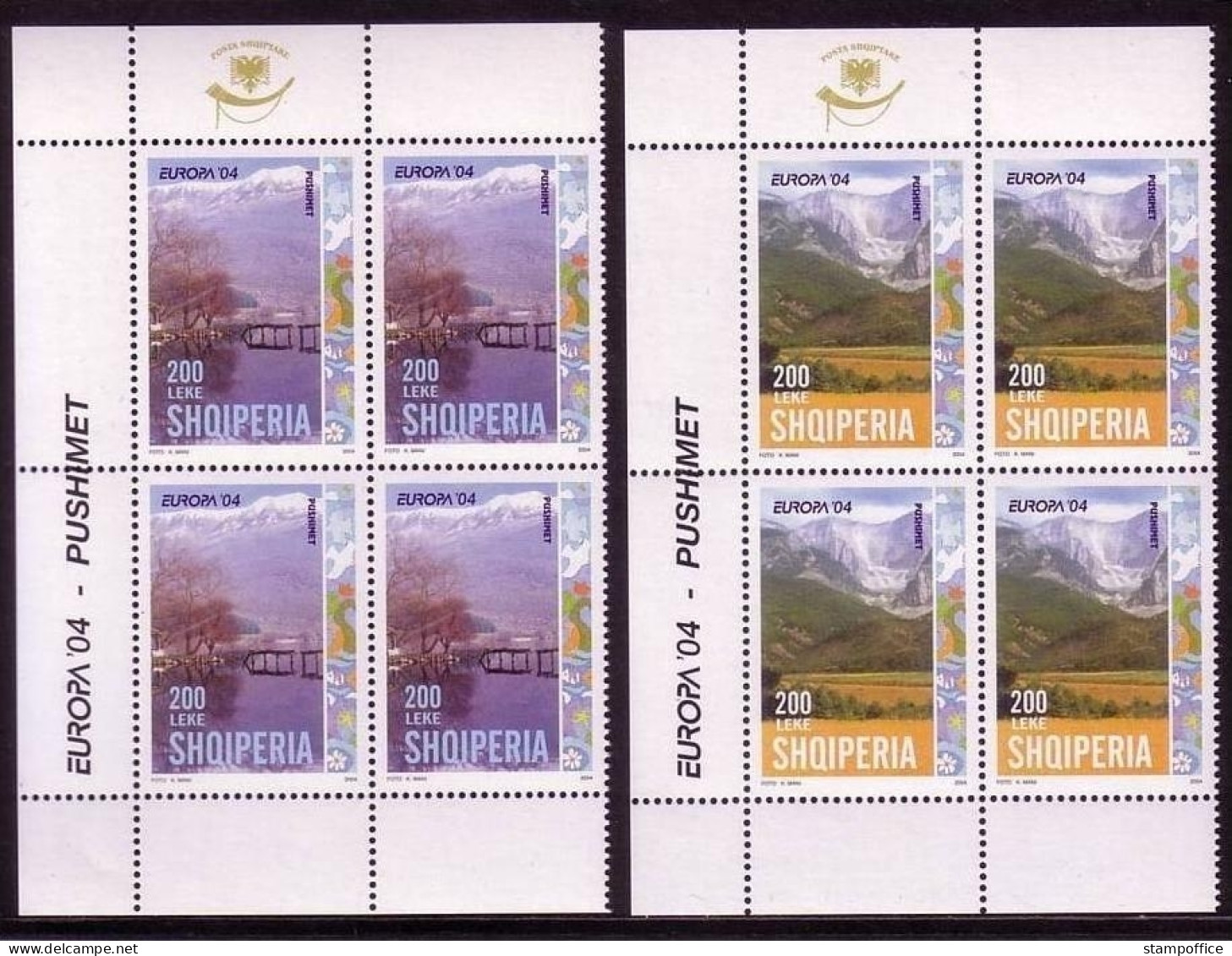 ALBANIEN MI-NR. 2966-2967 A 4er BLOCK POSTFRISCH(MINT) EUROPA 2004 FERIEN - 2004