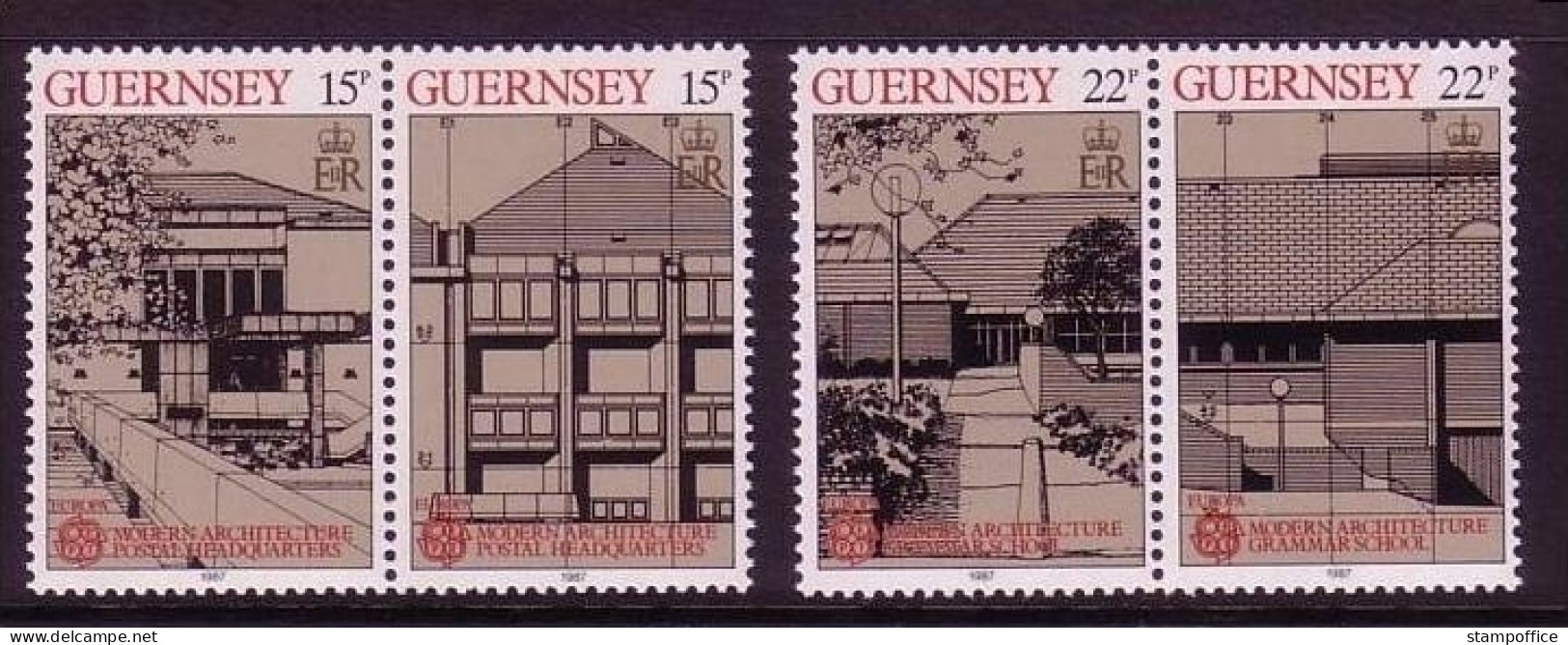GUERNSEY MI-NR. 389-392 POSTFRISCH(MINT) EUROPA 1987 MODERNE ARCHITEKTUR - 1987