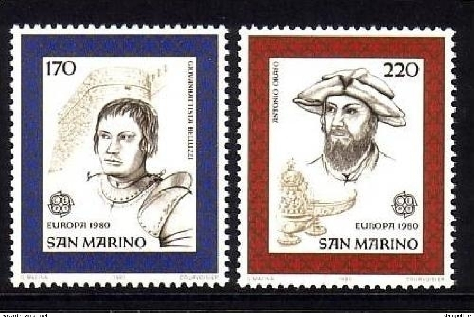 SAN MARINO MI-NR. 1212-1213 POSTFRISCH(MINT) EUROPA 1980 - PERSÖNLICHKEITEN - 1980