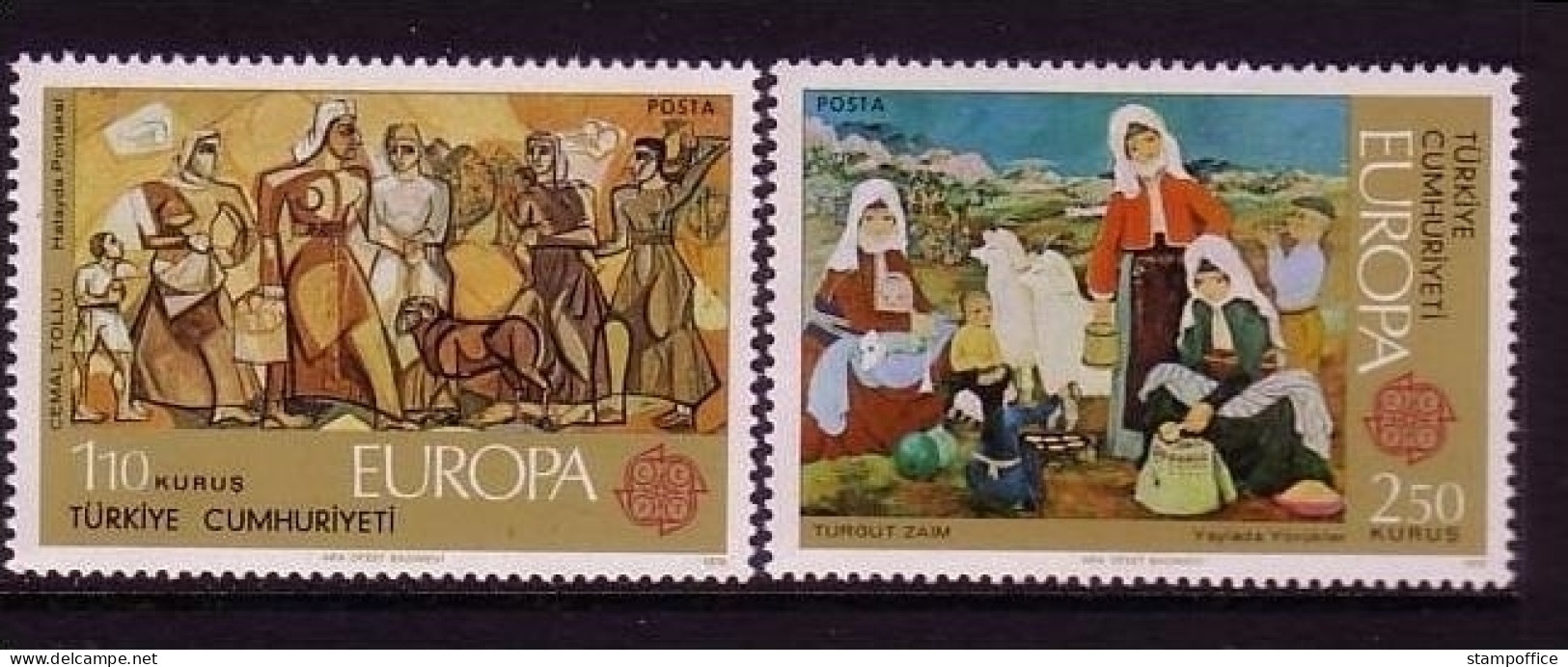 TÜRKEI MI-NR. 2355-2356 POSTFRISCH(MINT) EUROPA 1975 - GEMÄLDE - 1975