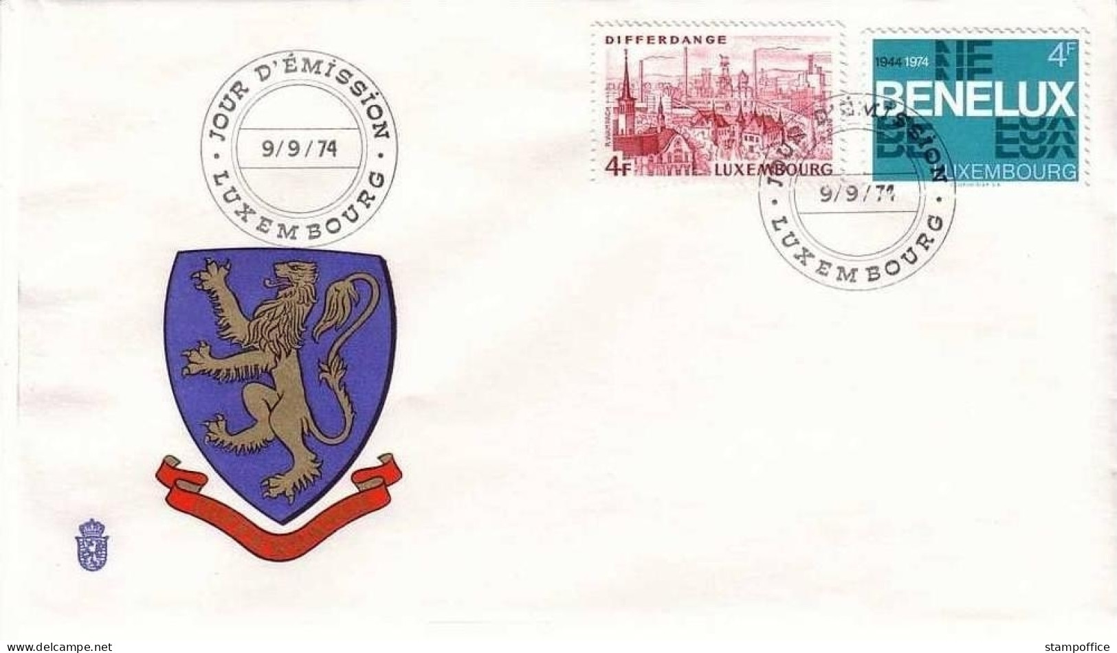 LUXEMBOURG MI-NR. 891-892 FDC KOMBIBRIEF - FDC