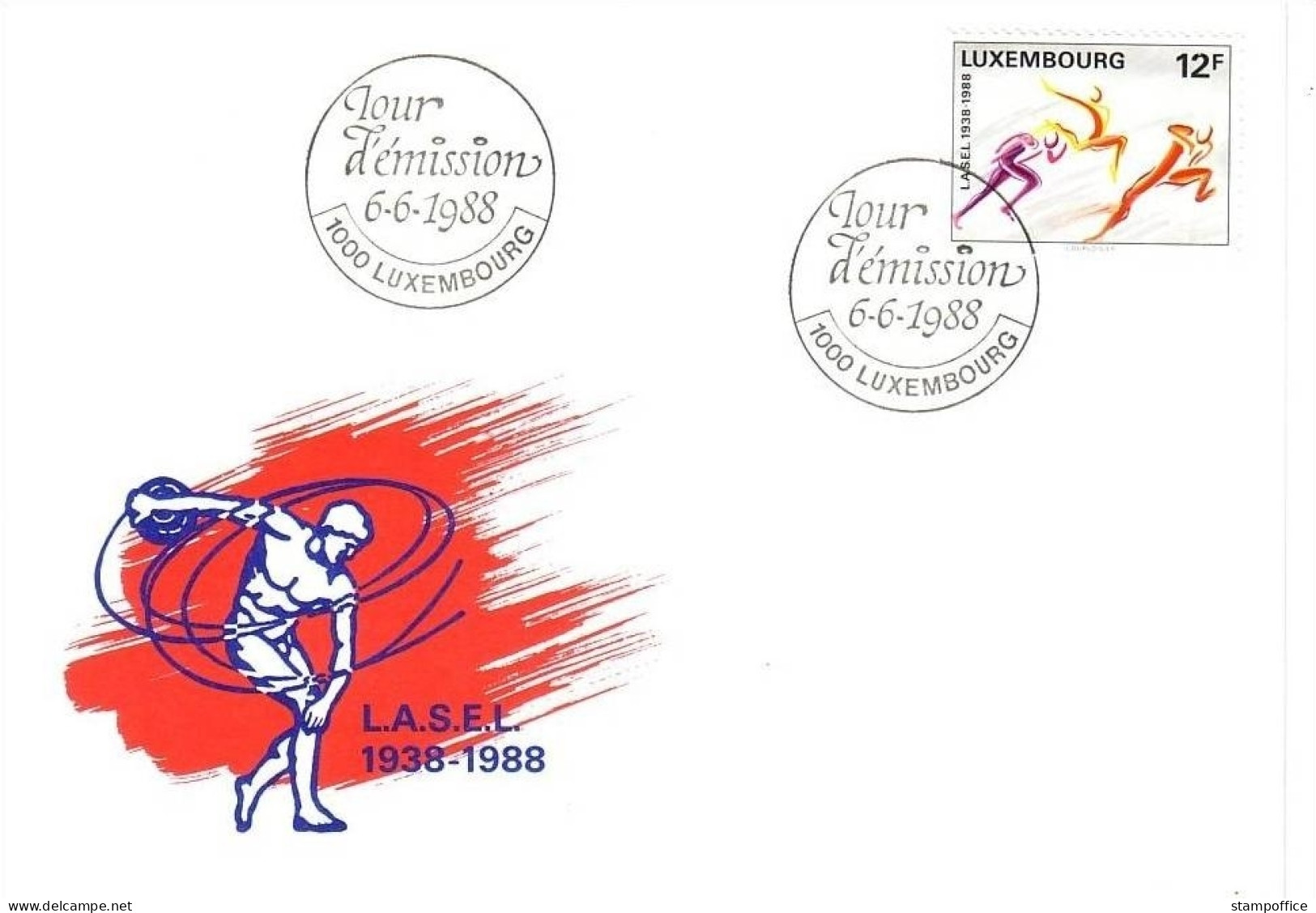 LUXEMBOURG MI-NR. 1203 FDC L.A.S.E.L. SPORTVEREIN - FDC