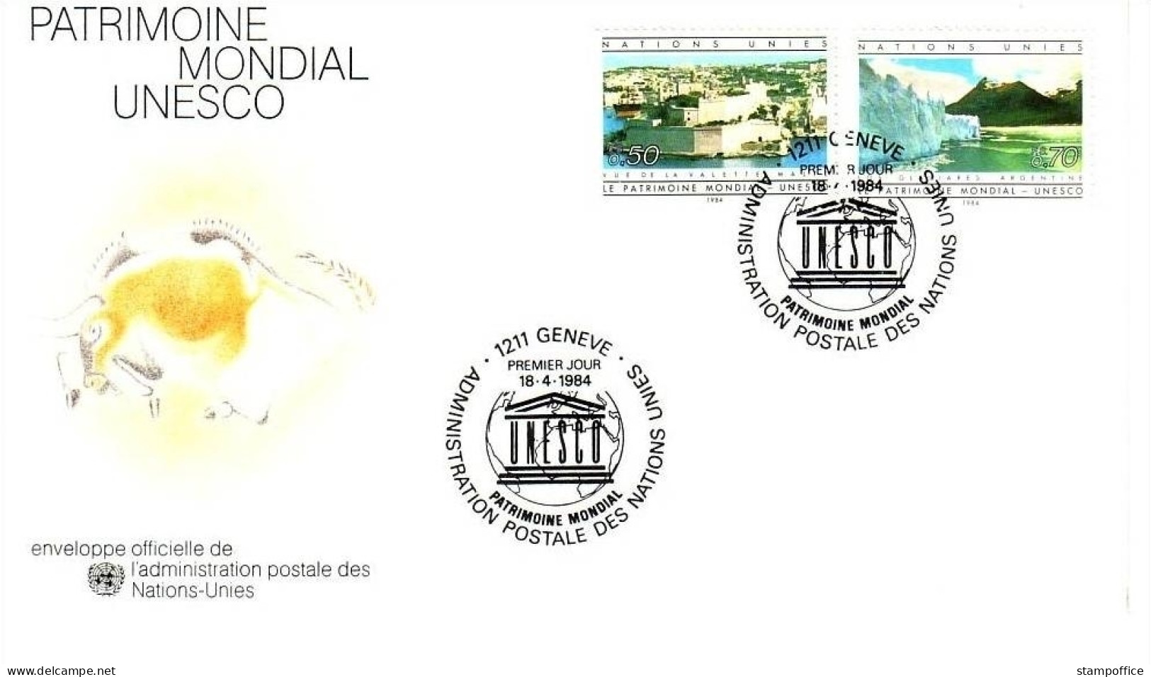 UNO GENF MI-NR. 122-123 FDC KULTUR- Und NATURERBE - FDC