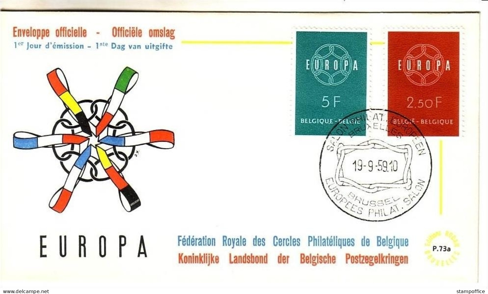 BELGIEN MI-NR. 1164-1165 FDC CEPT 1959 - 1959