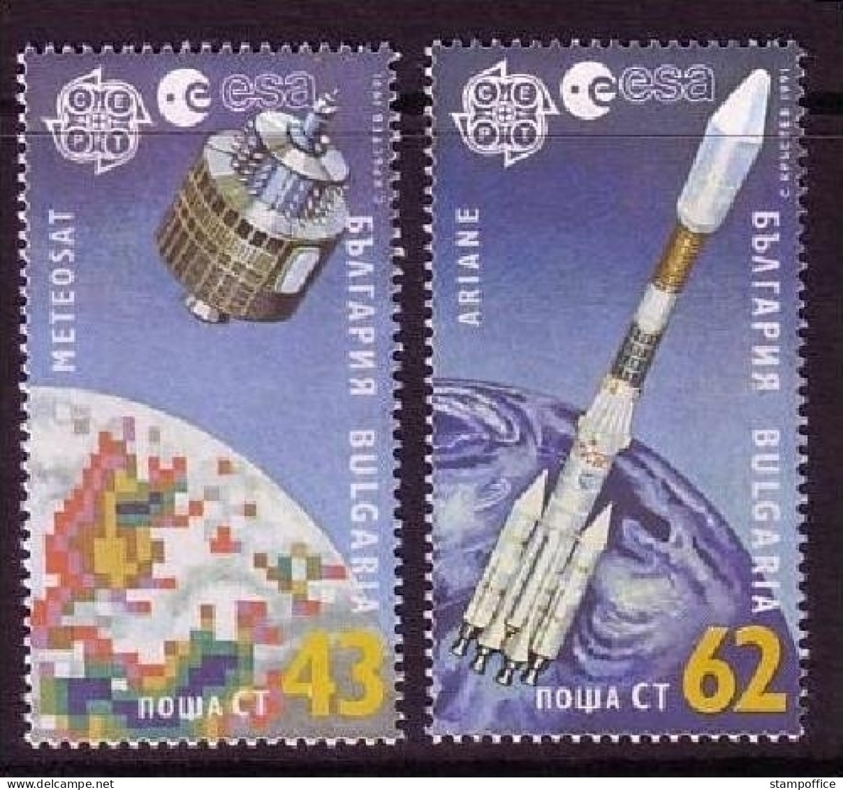 BULGARIEN MI-NR. 3901-3902 POSTFRISCH(MINT) EUROPA 1991 EUROPÄISCHE WELTRAUMFAHRT - 1991