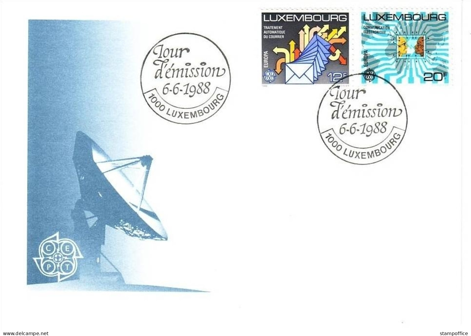 LUXEMBOURG MI-NR. 1199-1200 FDC EUROPA CEPT 1988 - 1988