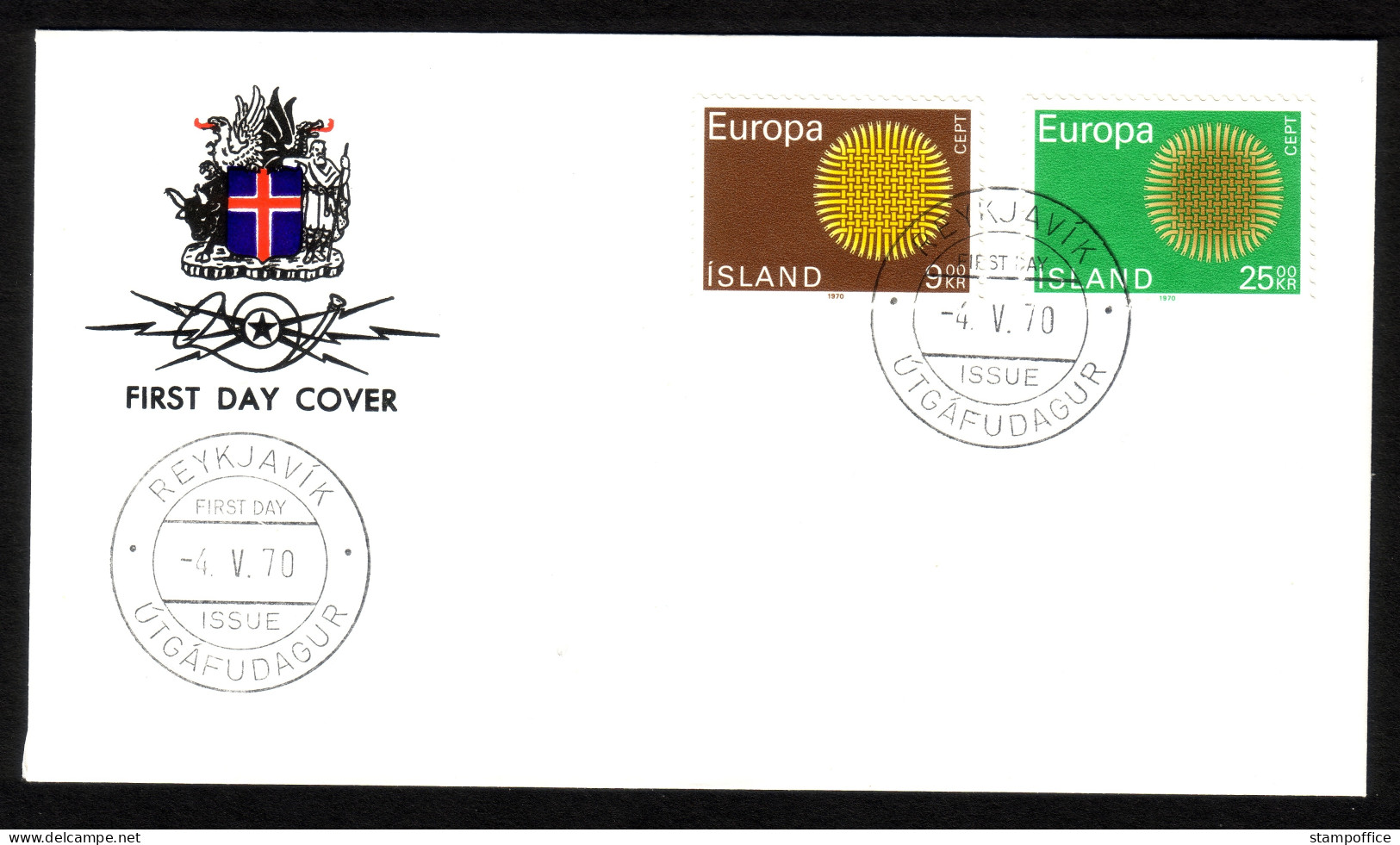 ISLAND MI-NR. 442-443 FDC CEPT 1970 - 1970