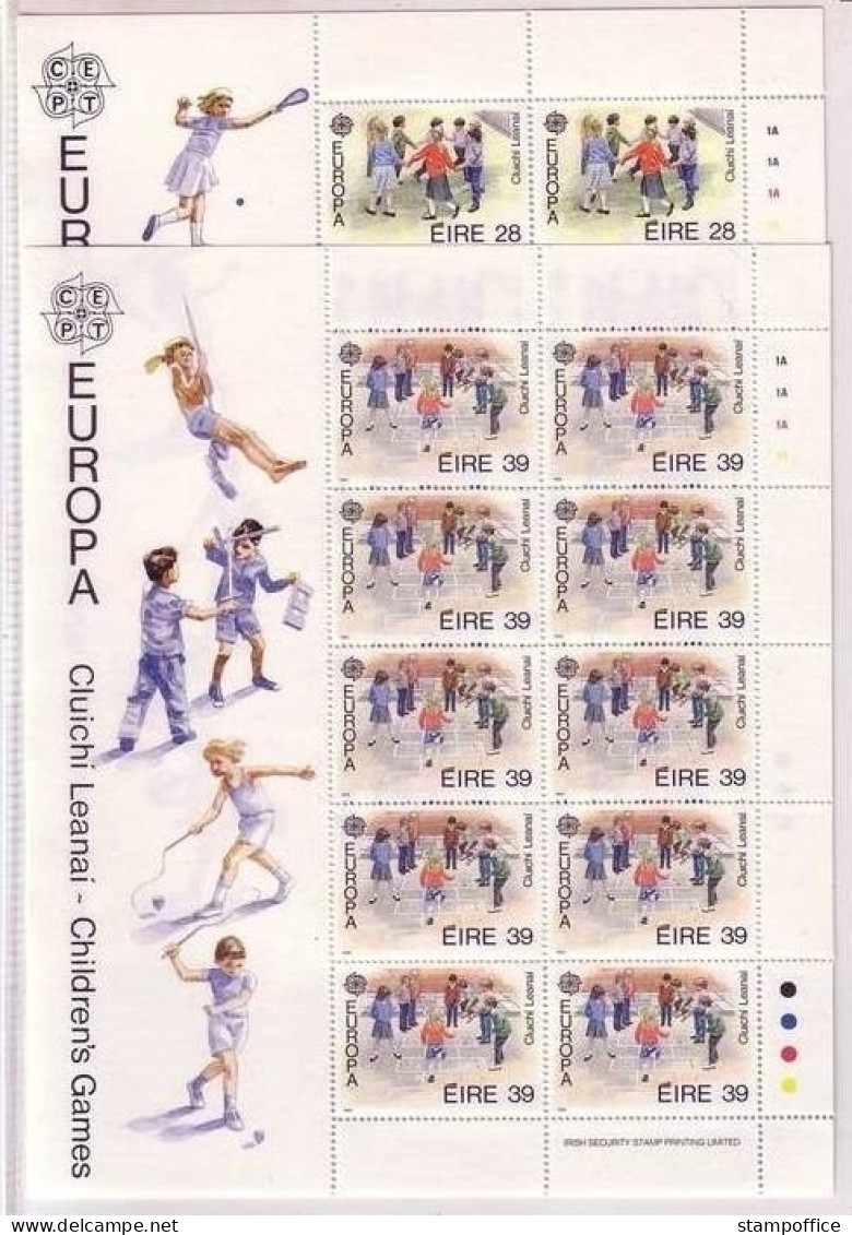 IRLAND MI-NR. 679-680 POSTFRISCH(MINT) KLEINBOGENSATZ EUROPA 1989 KINDERSPIELE - 1989