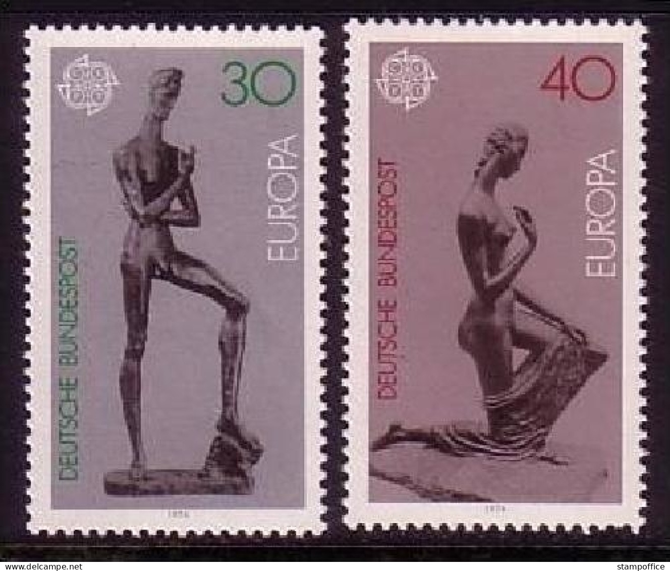 DEUTSCHLAND MI-NR. 804-805 POSTFRISCH(MINT) EUROPA 1974 SKULPTUREN LEHMBRUCK - 1974