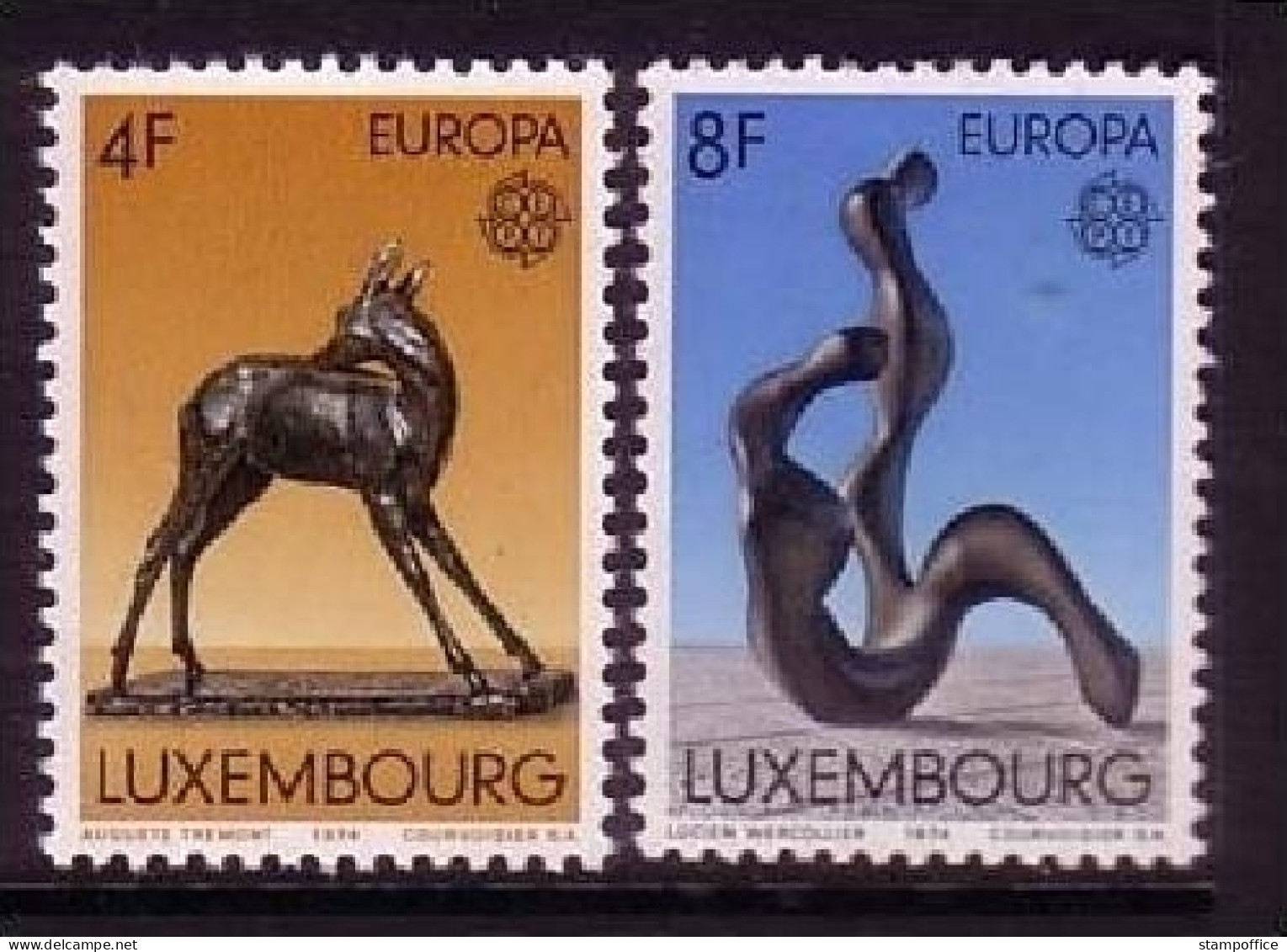 LUXEMBOURG MI-NR. 882-883 POSTFRISCH(MINT) EUROPA 1974 SKULPTUREN - 1974