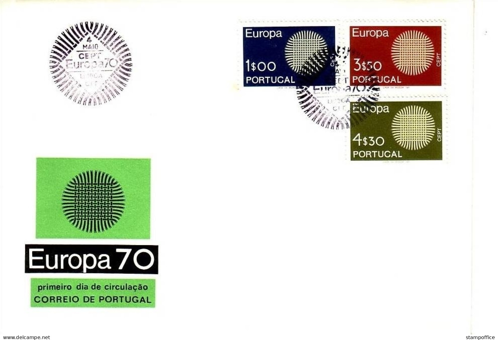 PORTUGAL MI-NR. 1092-1094 FDC CEPT 1970 - 1970