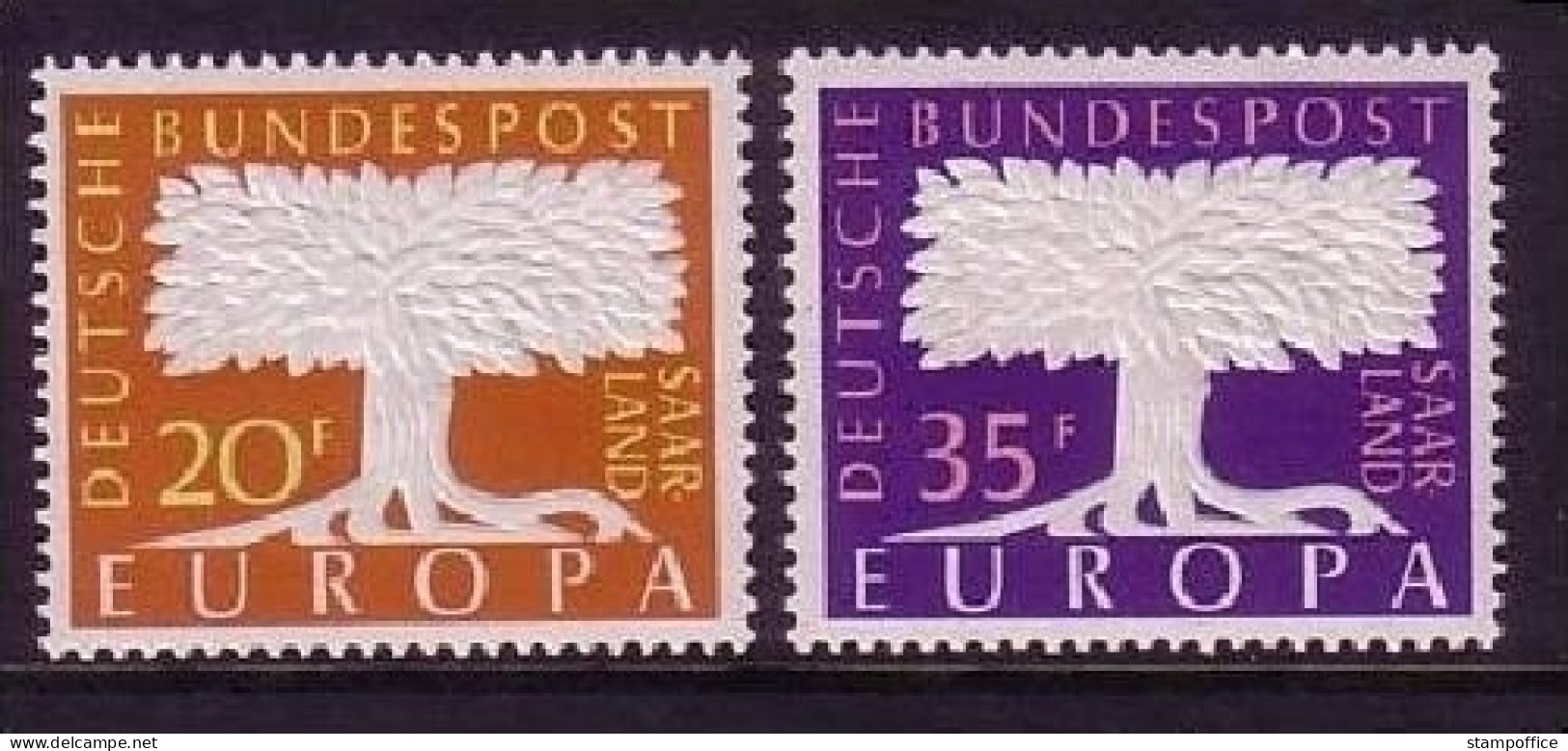 SAARLAND MI-NR. 402-403 POSTFRISCH(MINT) EUROPA 1957 STILISIERTER BAUM - 1957