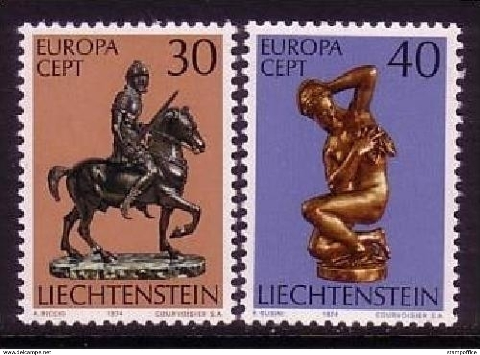 LIECHTENSTEIN MI-NR. 600-601 POSTFRISCH(MINT) EUROPA 1974 SKULPTUREN - 1974