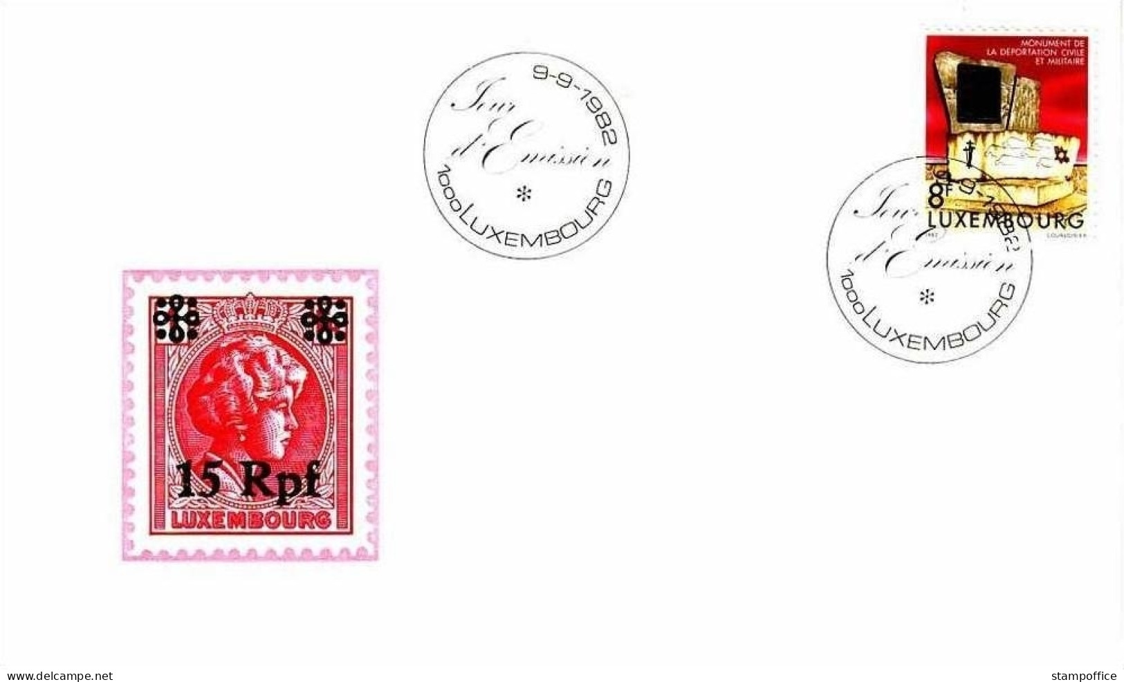 LUXEMBOURG MI-NR. 1062 FDC DEPORTATION - FDC