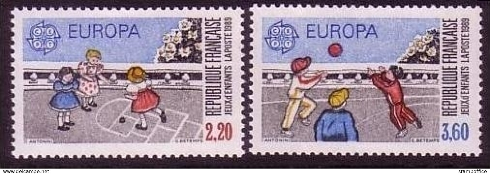 FRANKREICH MI-NR. 2716-2717 POSTFRISCH EUROPA 1989 - KINDERSPIELE - 1989