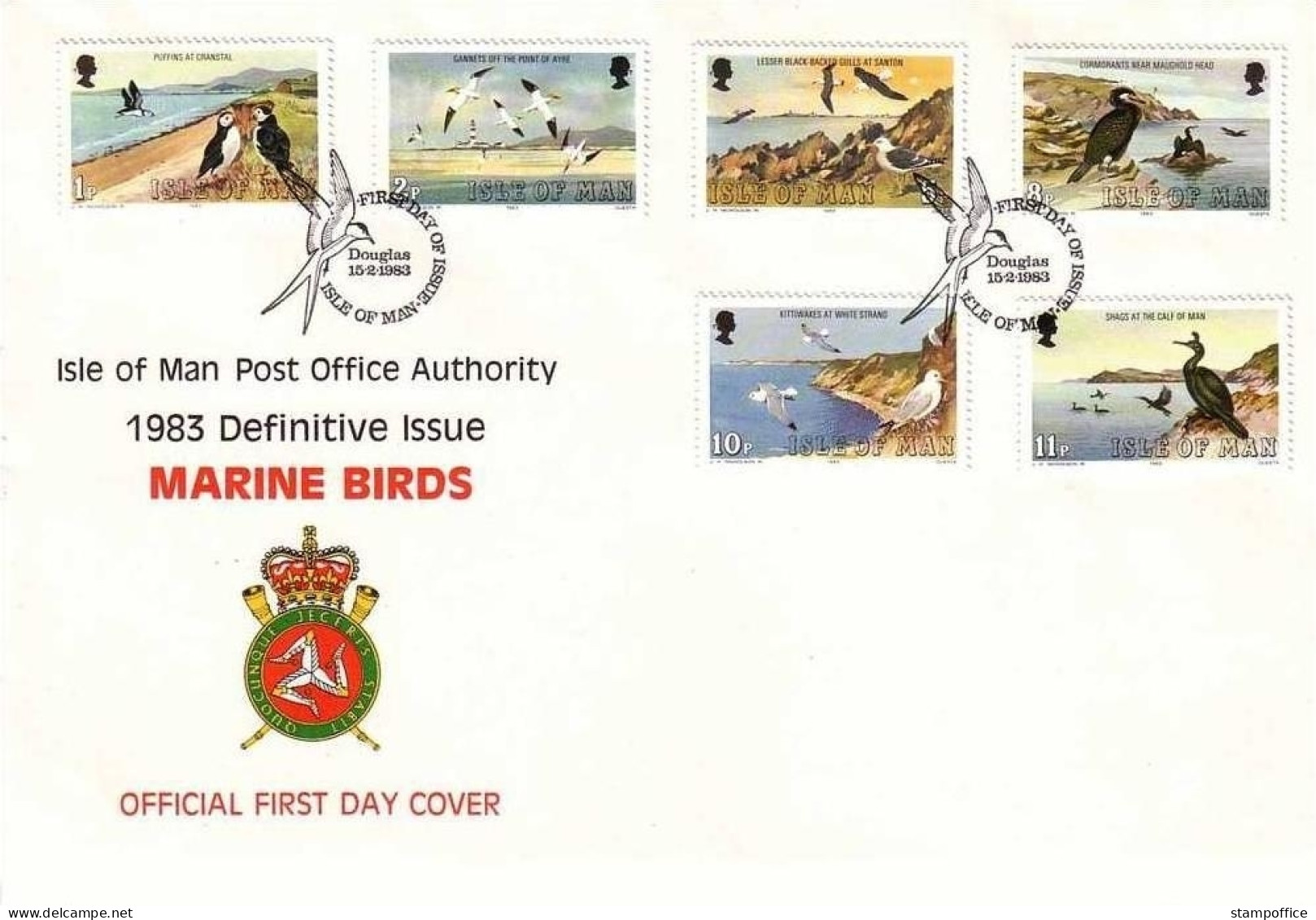 ISLE OF MAN MI-NR. 220-235 FDC SEEVÖGEL - MÖWE, TÖLPEL REIHER, KORMORAN SCHWAN - Collections, Lots & Séries