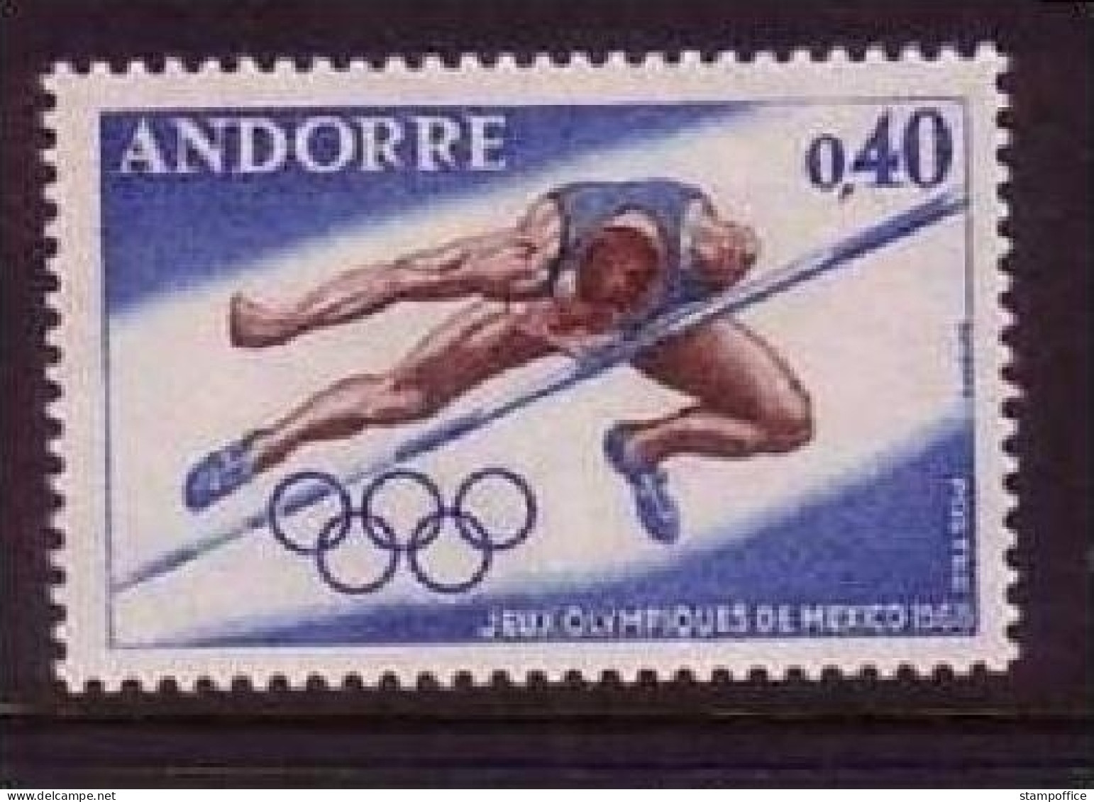 FRANZÖSISCH ANDORRA MI-NR. 210 POSTFRISCH(MINT) OLYMPISCHE SOMMERSPIELE - HOCHSPRUNG - Summer 1968: Mexico City