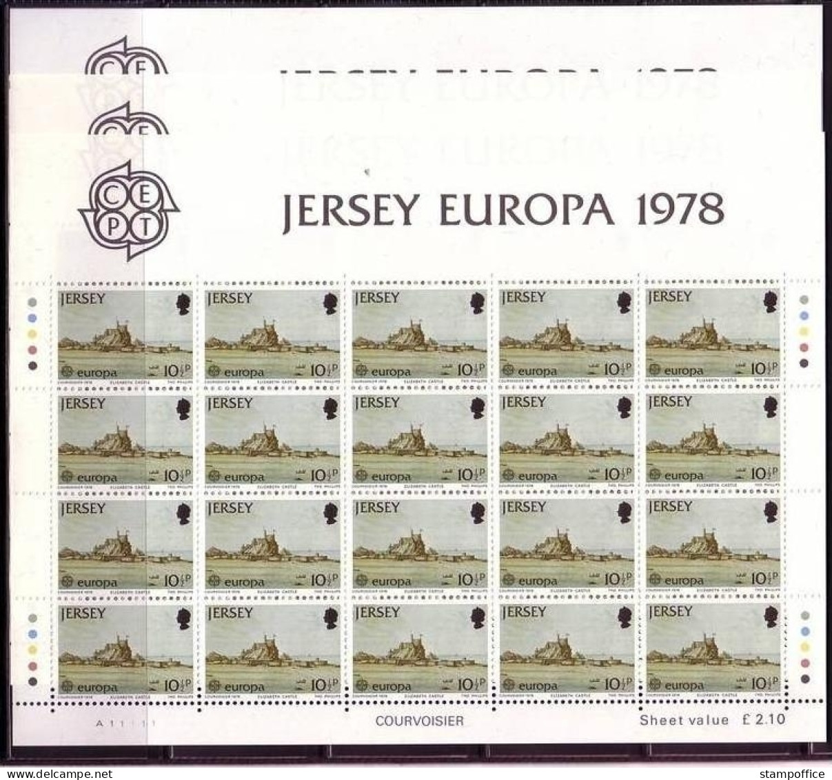 JERSEY MI-NR. 177-179 POSTFRISCH(MINT) KLEINBOGENSATZ EUROPA 1978 BAUDENKMÄLER - 1978