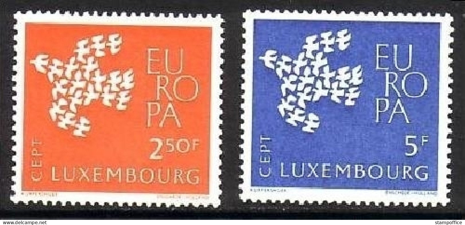 LUXEMBOURG MI-NR. 647-648 POSTFRISCH(MINT) EUROPA 1961 TAUBE - Nuevos