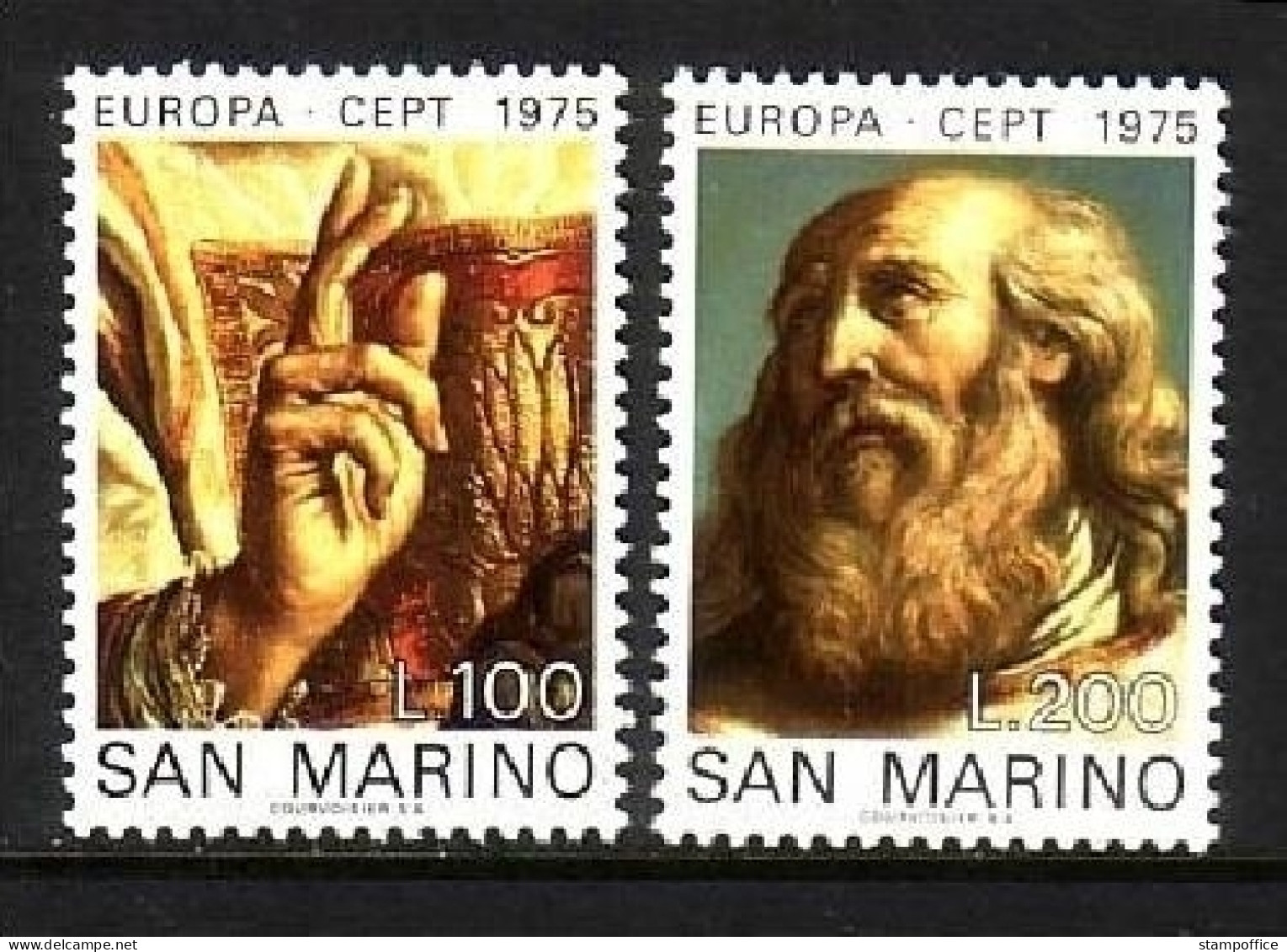 SAN MARINO MI-NR. 1088-1089 POSTFRISCH(MINT) EUROPA 1975 GEMÄLDE HL. MARINUS - 1975