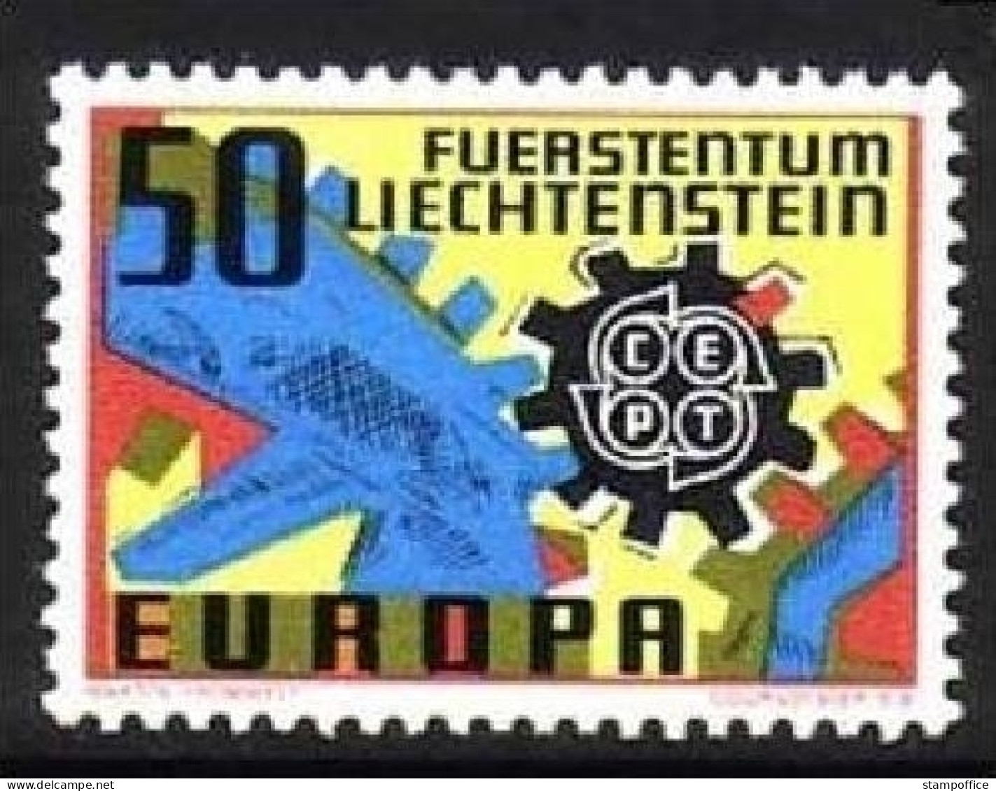 LIECHTENSTEIN MI-NR. 474 POSTFRISCH(MINT) EUROPA 1967 ZAHNRÄDER - 1967