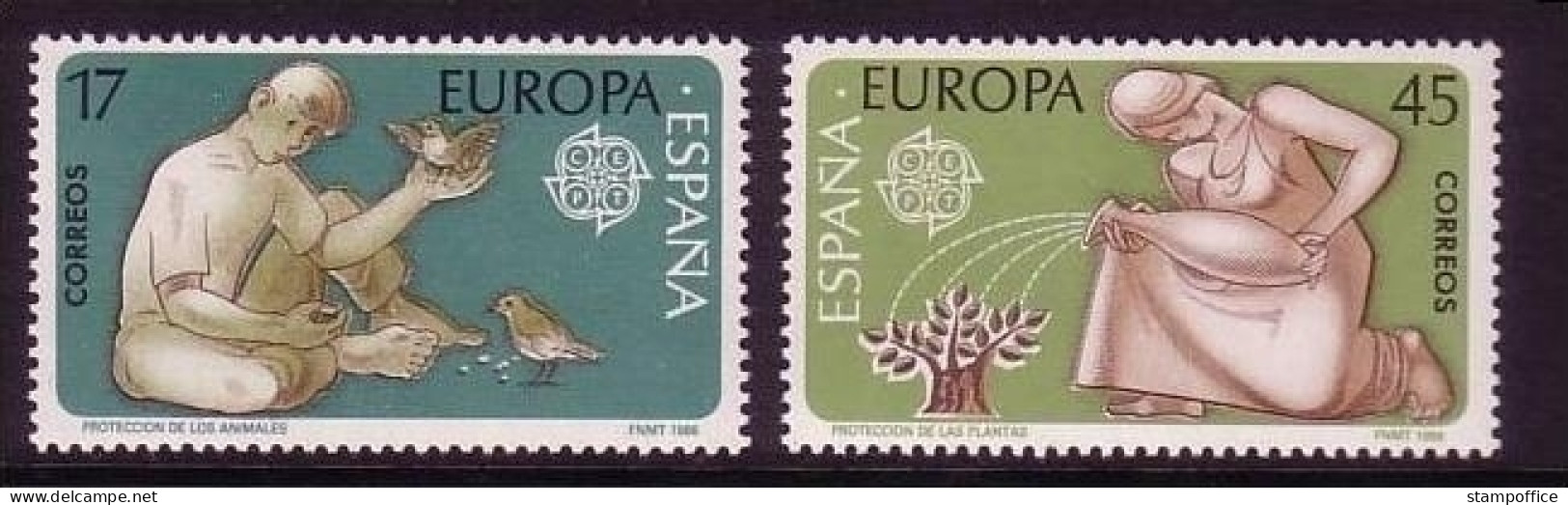 SPANIEN MI-NR. 2726-2727 POSTFRISCH(MINT) EUROPA 1986 - NATUR- Und UMWELTSCHUTZ - 1986