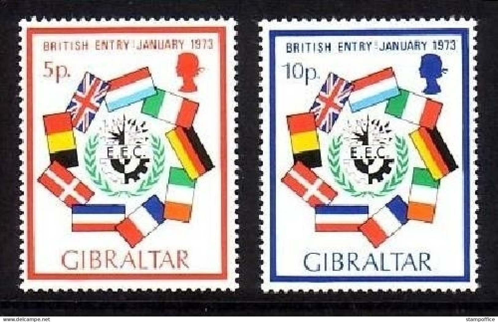 GIBRALTAR MI-NR. 297-298 POSTFRISCH(MINT) AUFNAHME GROSSBRITANNIENS In Die EU - Postzegels