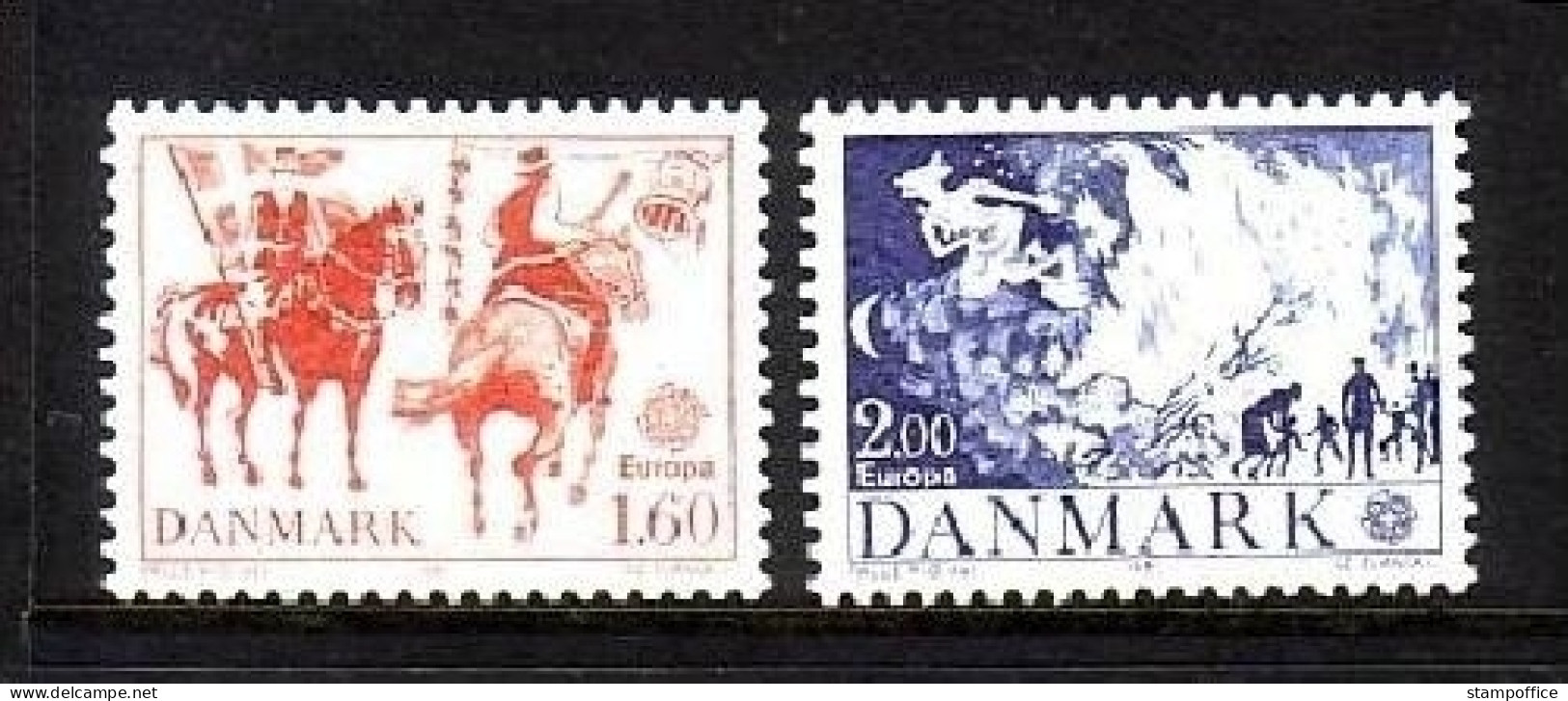 DÄNEMARK MI-NR. 730-731 POSTFRISCH(MINT) EUROPA 1981 FOLKLORE PFERDE - 1981