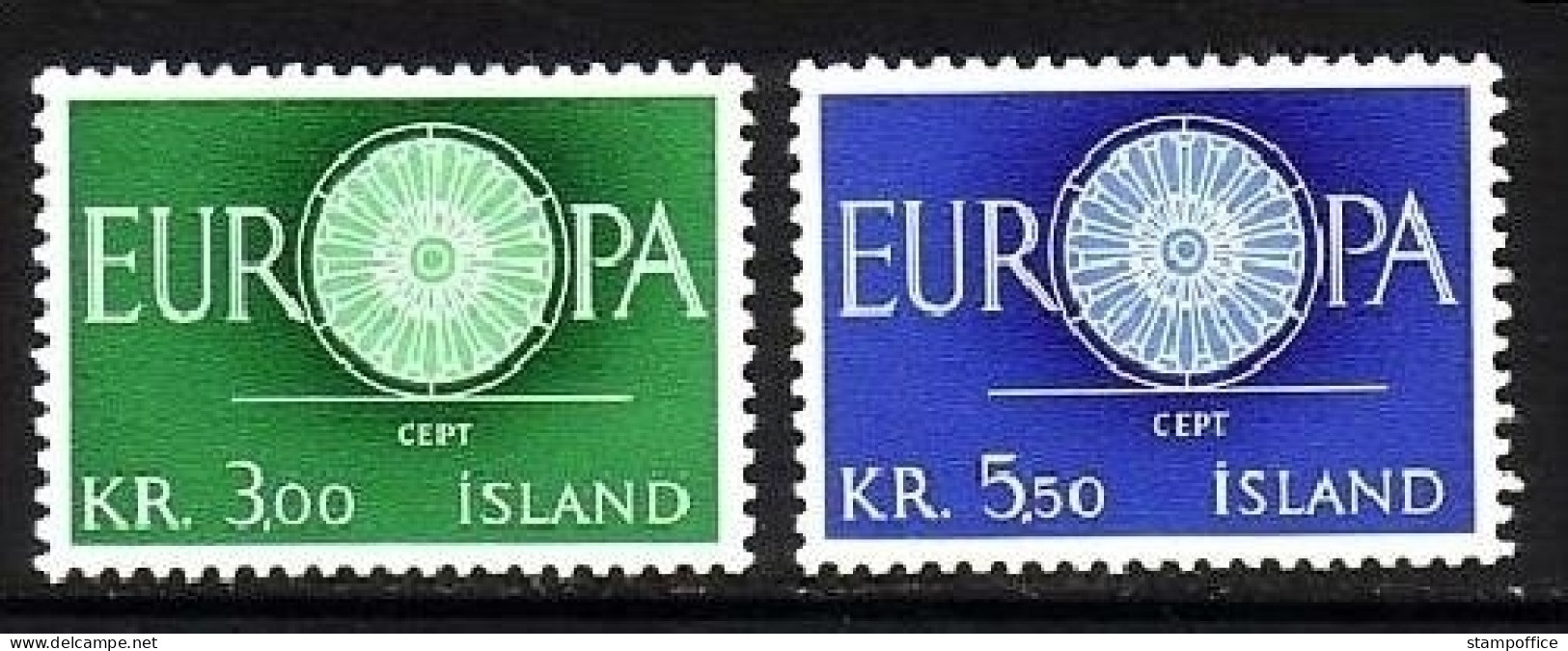 ISLAND MI-NR. 343-344 POSTFRISCH(MINT) EUROPA 1960 WAGENRAD - 1960