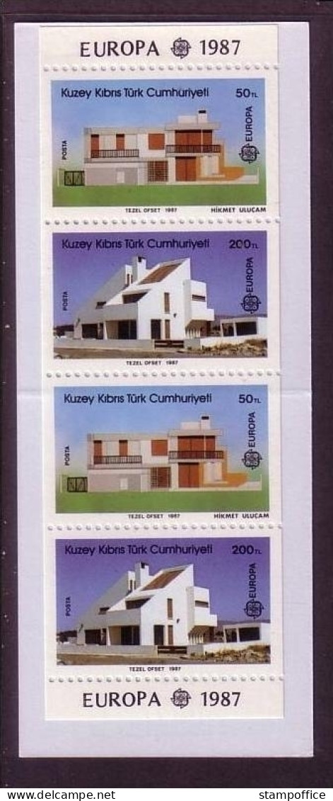 TÜRKISCH ZYPERN MH 1 POSTFRISCH(MINT) EUROPA 1987 MODERNE ARCHITEKTUR - 1987