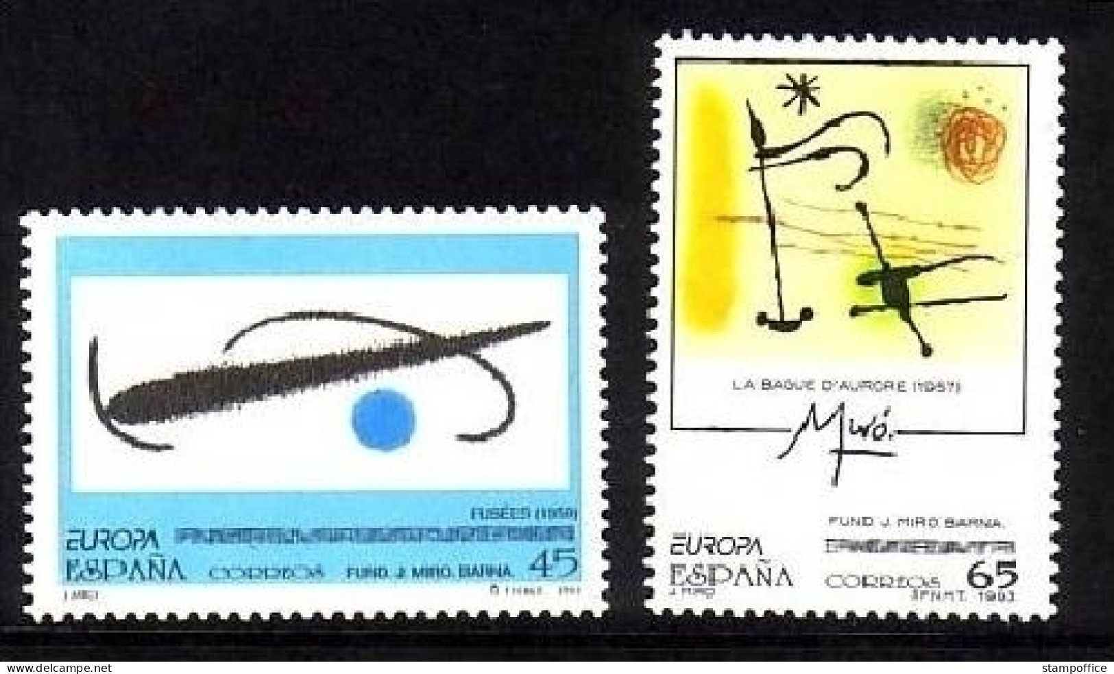 SPANIEN MI-NR. 3109-3110 POSTFRISCH(MINT) EUROPA 1993 - ZEITGENÖSSISCHE KUNST - 1993