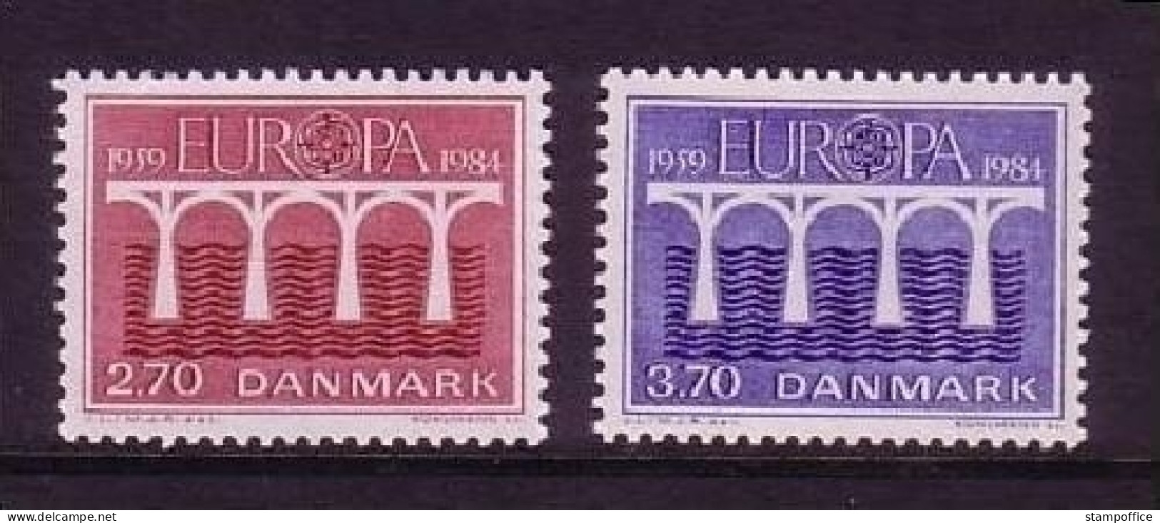 DÄNEMARK MI-NR. 806-807 POSTFRISCH(MINT) EUROPA 1984 BRÜCKE - 1984