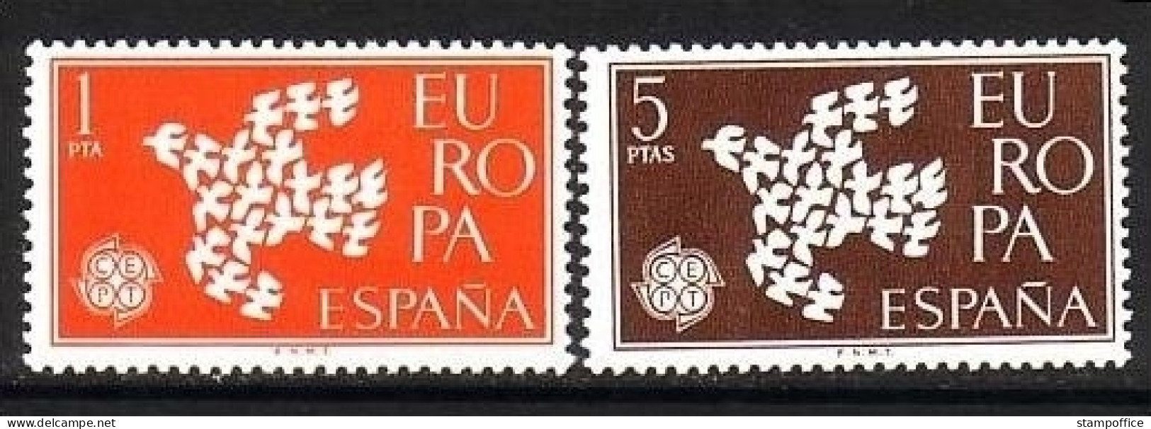 SPANIEN MI-NR. 1266-1267 POSTFRISCH(MINT) EUROPA 1961 - TAUBE - 1961