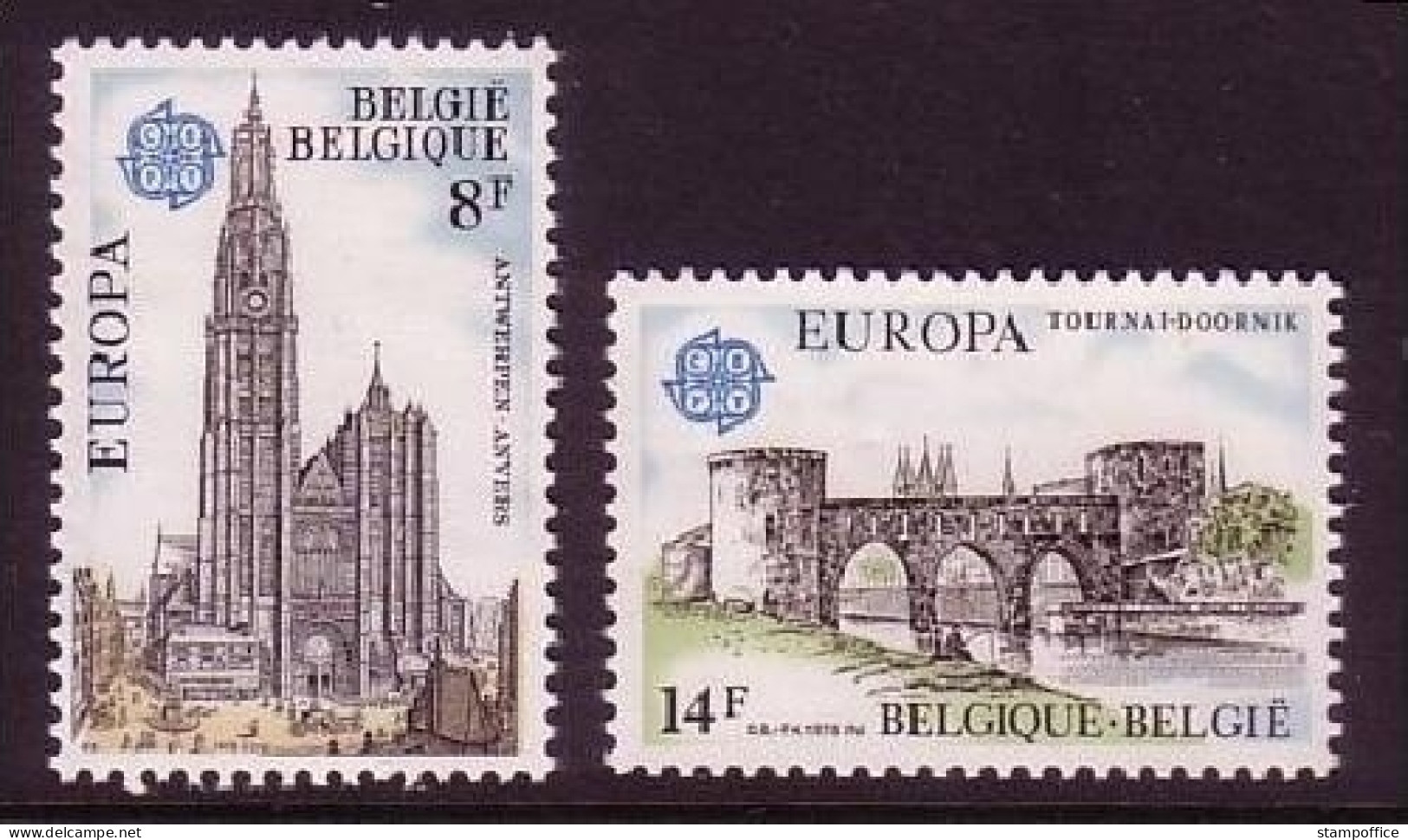 BELGIEN MI-NR. 1943-1944 POSTFRISCH(MINT) EUROPA 1978 BAUDENKMÄLER BRÜCKE KATHEDRALE - 1978