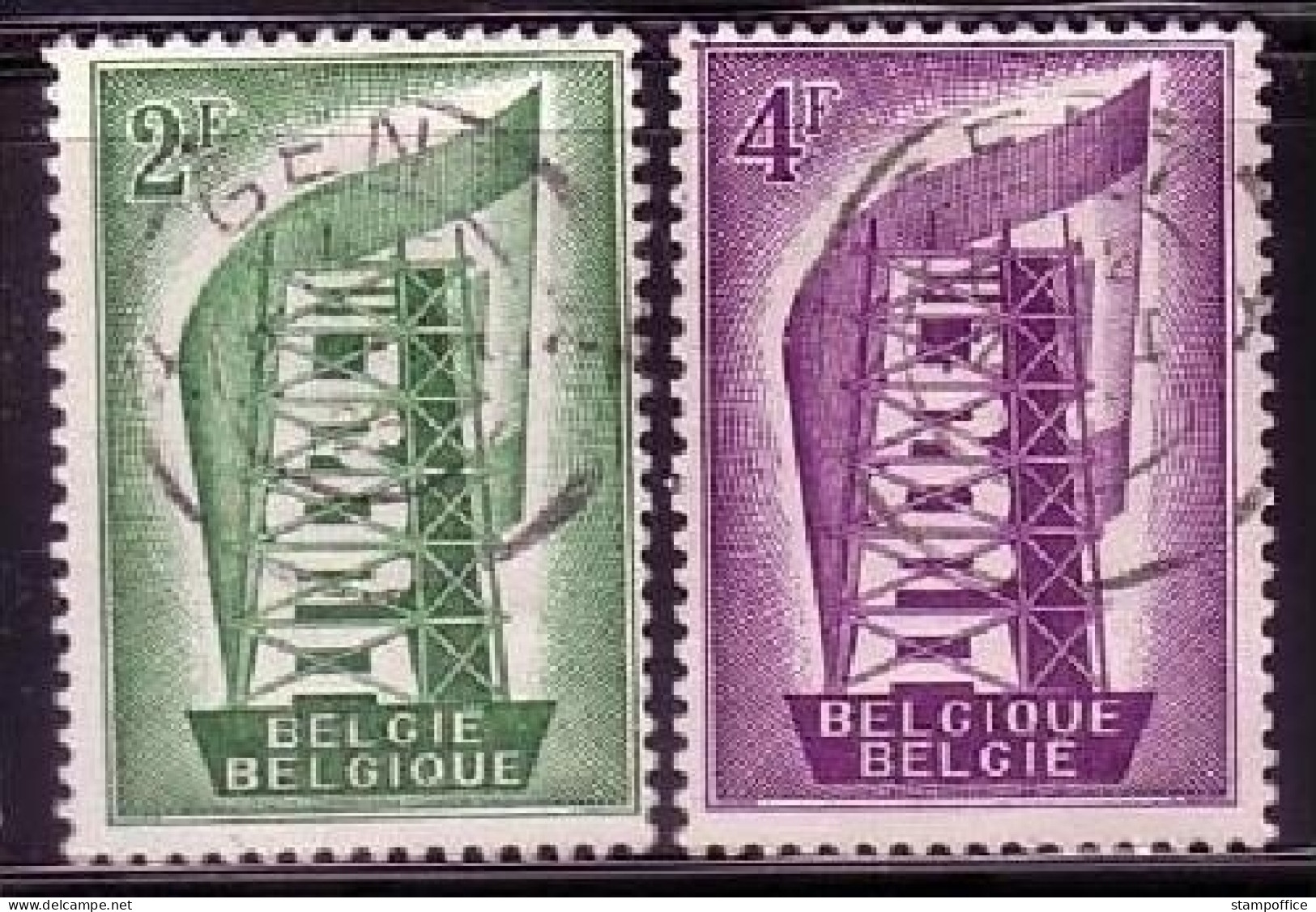 BELGIEN MI-NR. 1043-1044 GESTEMPELT(USED) EUROPA 1956 - 1956