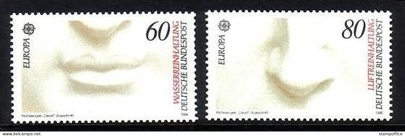 DEUTSCHLAND MI-NR. 1278-1279 POSTFRISCH(MINT) EUROPA 1986 NATUR- Und UMWELTSCHUTZ MICHELANGELO - 1986