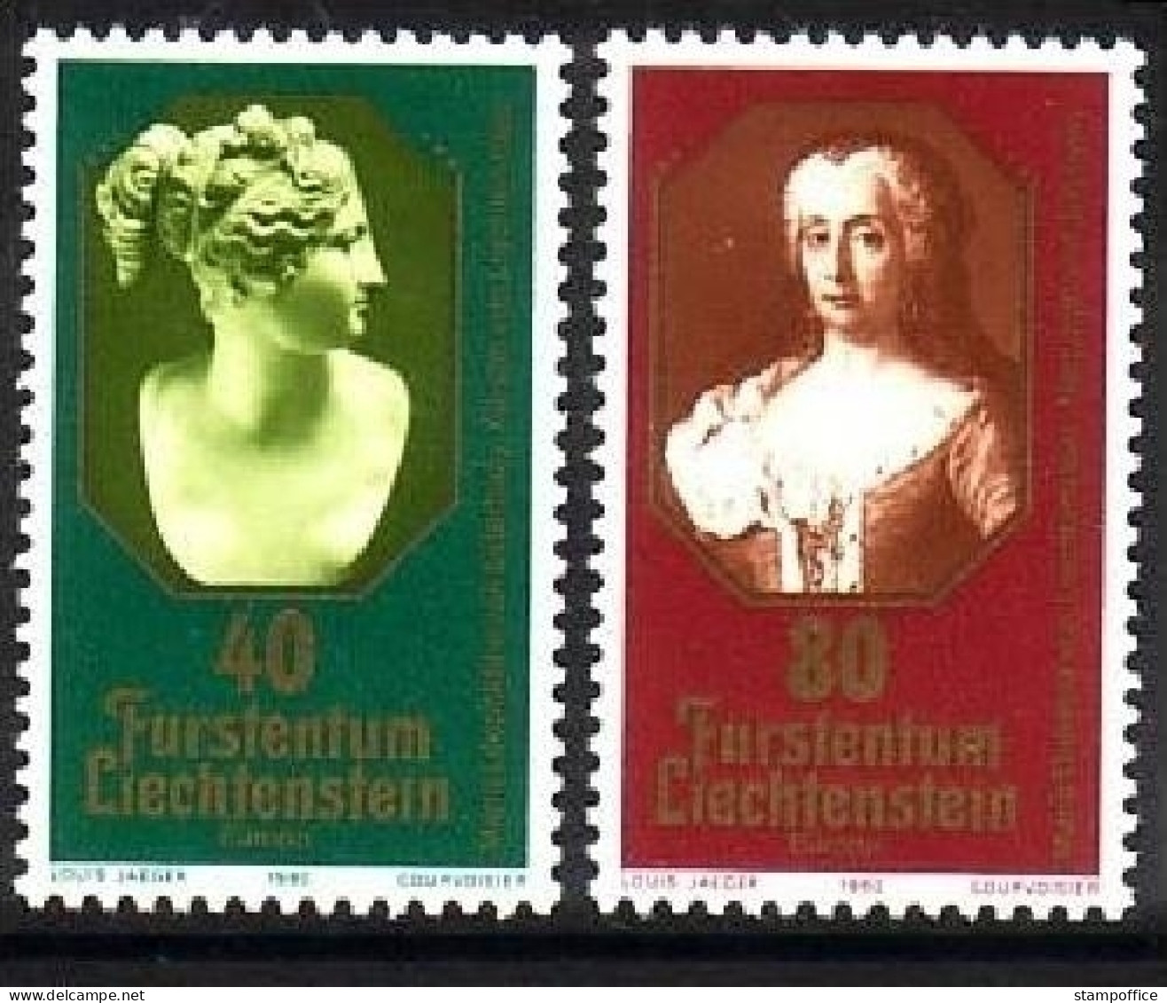 LIECHTENSTEIN MI-NR. 741-742 POSTFRISCH(MINT) EUROPA 1980 BEDEUTENDE PERSÖNLICHKEITEN - 1980