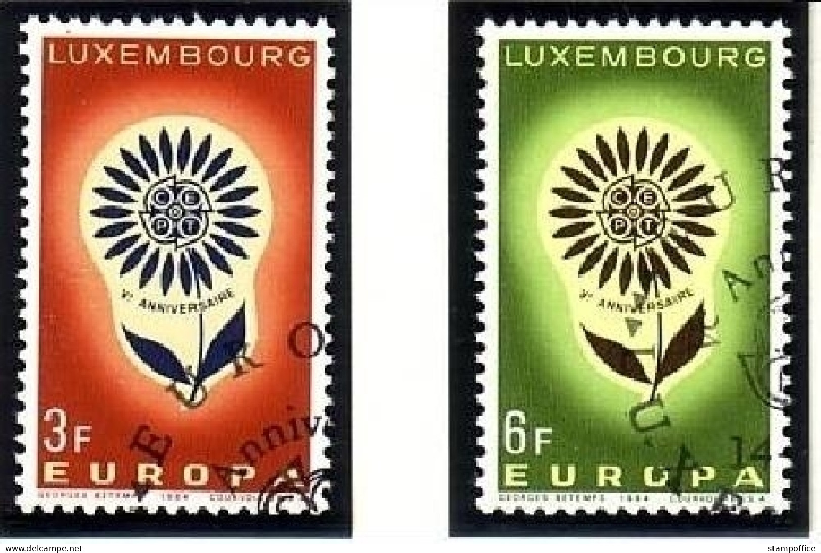 LUXEMBOURG MI-NR. 697-698 GESTEMPELT(USED) EUROPA 1964 STILISIERTE BLUME - 1964